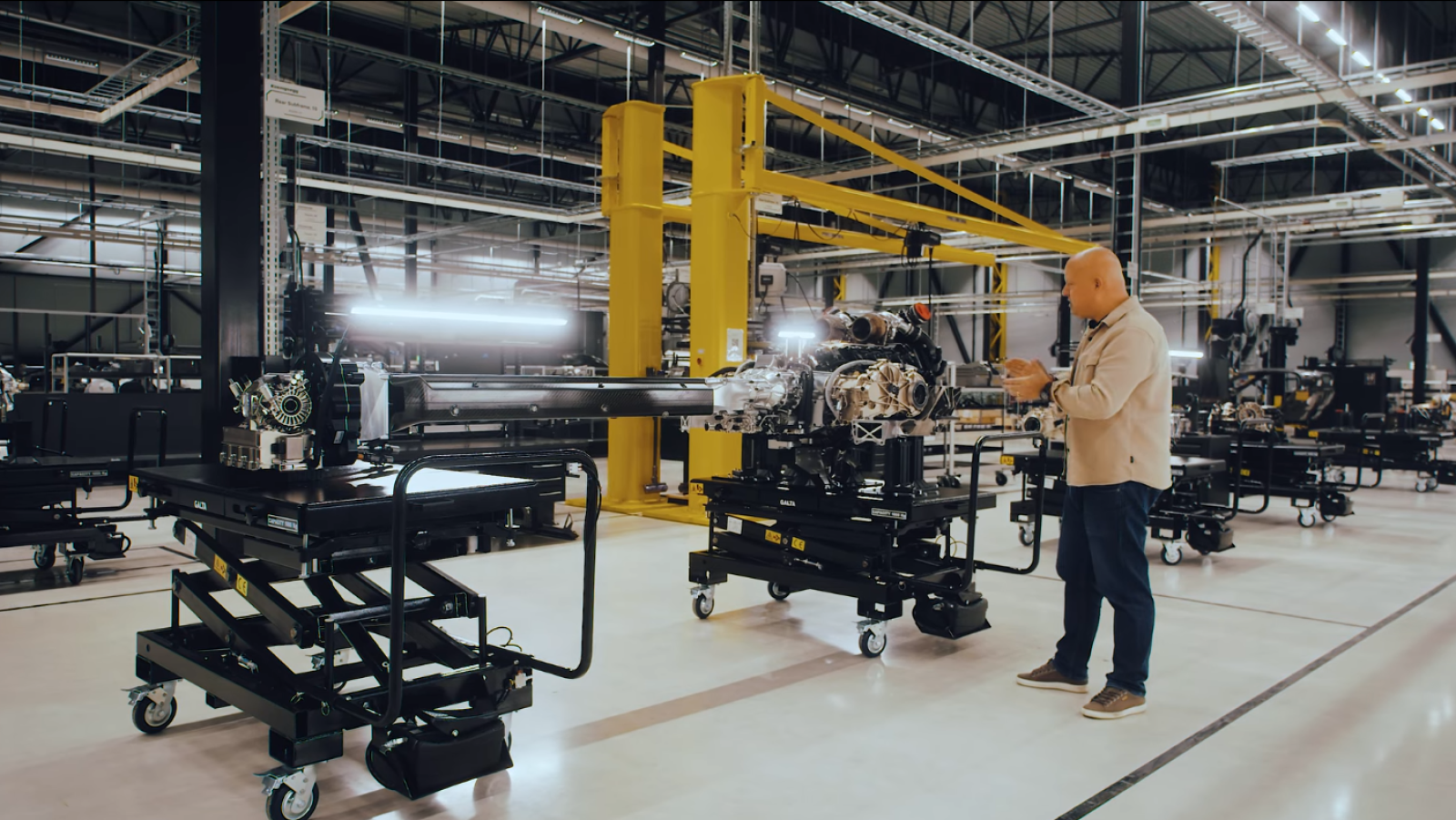 A screenshot showing the powertrain in a new Koenigsegg. 