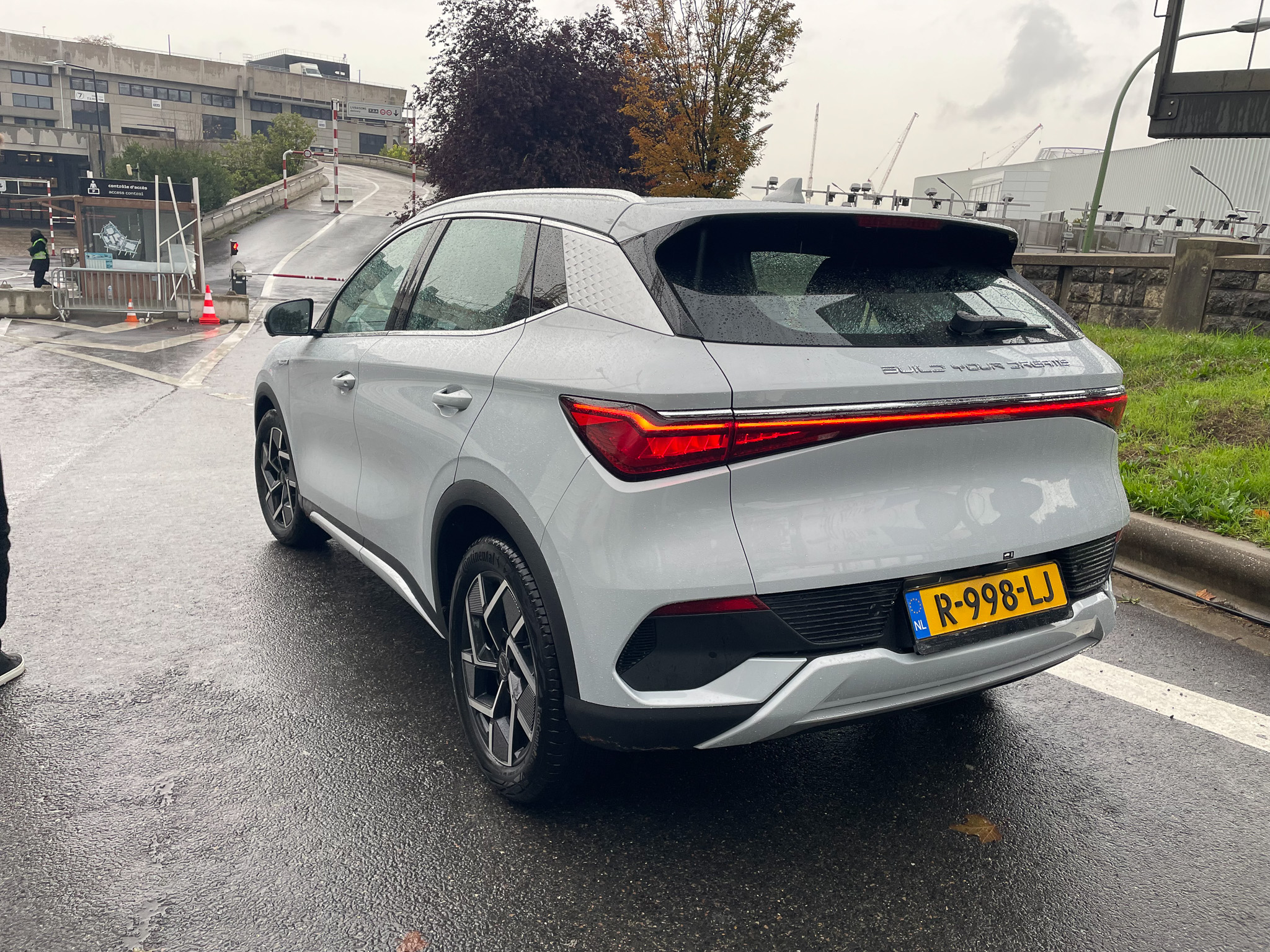 The BYD Atto 3 on the streets of Paris at the 2022 Paris Motor Show.