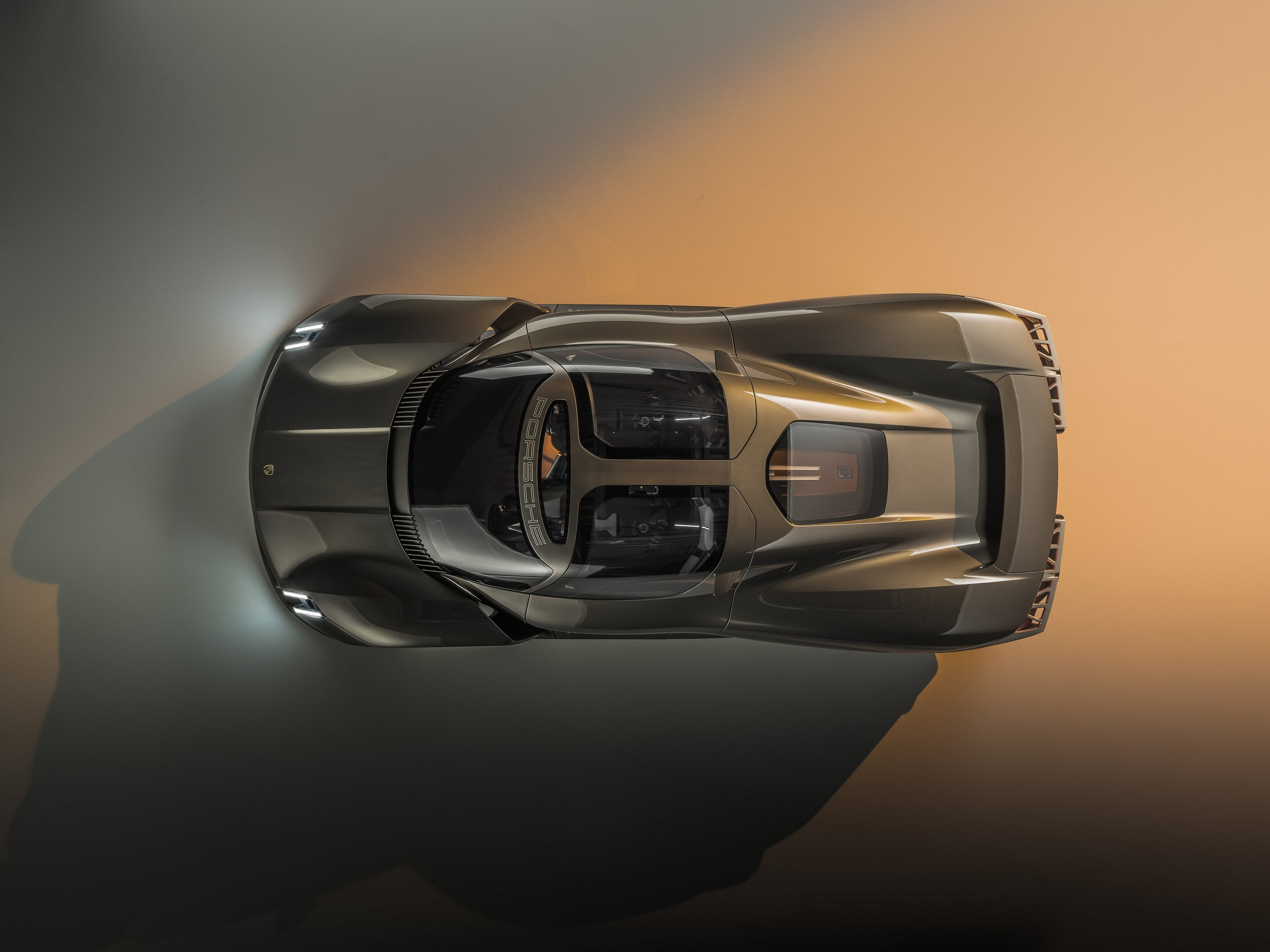 The Porsche Mission X concept, top-down view