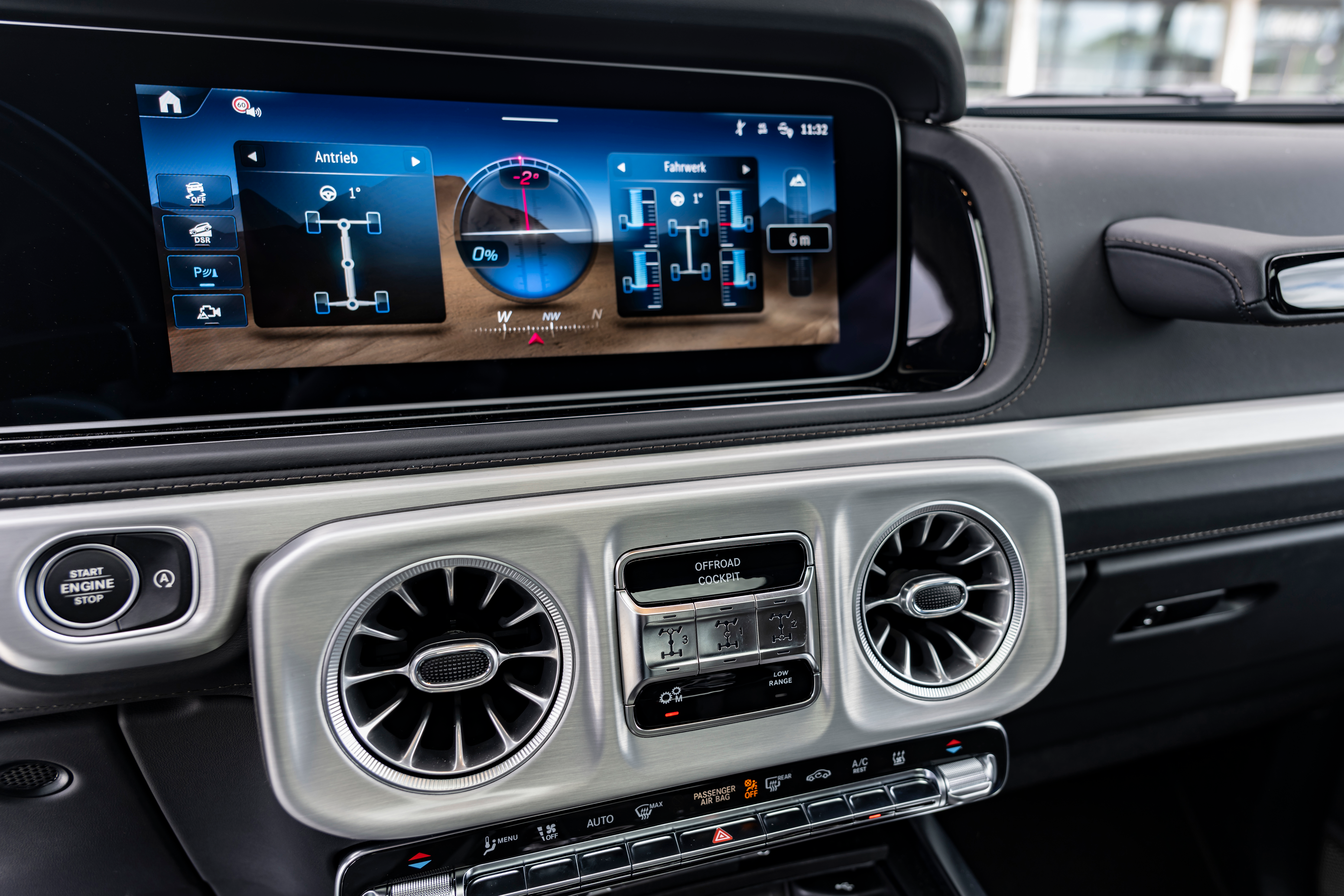 Dashboard of a 2025 Mercedes-Benz G550