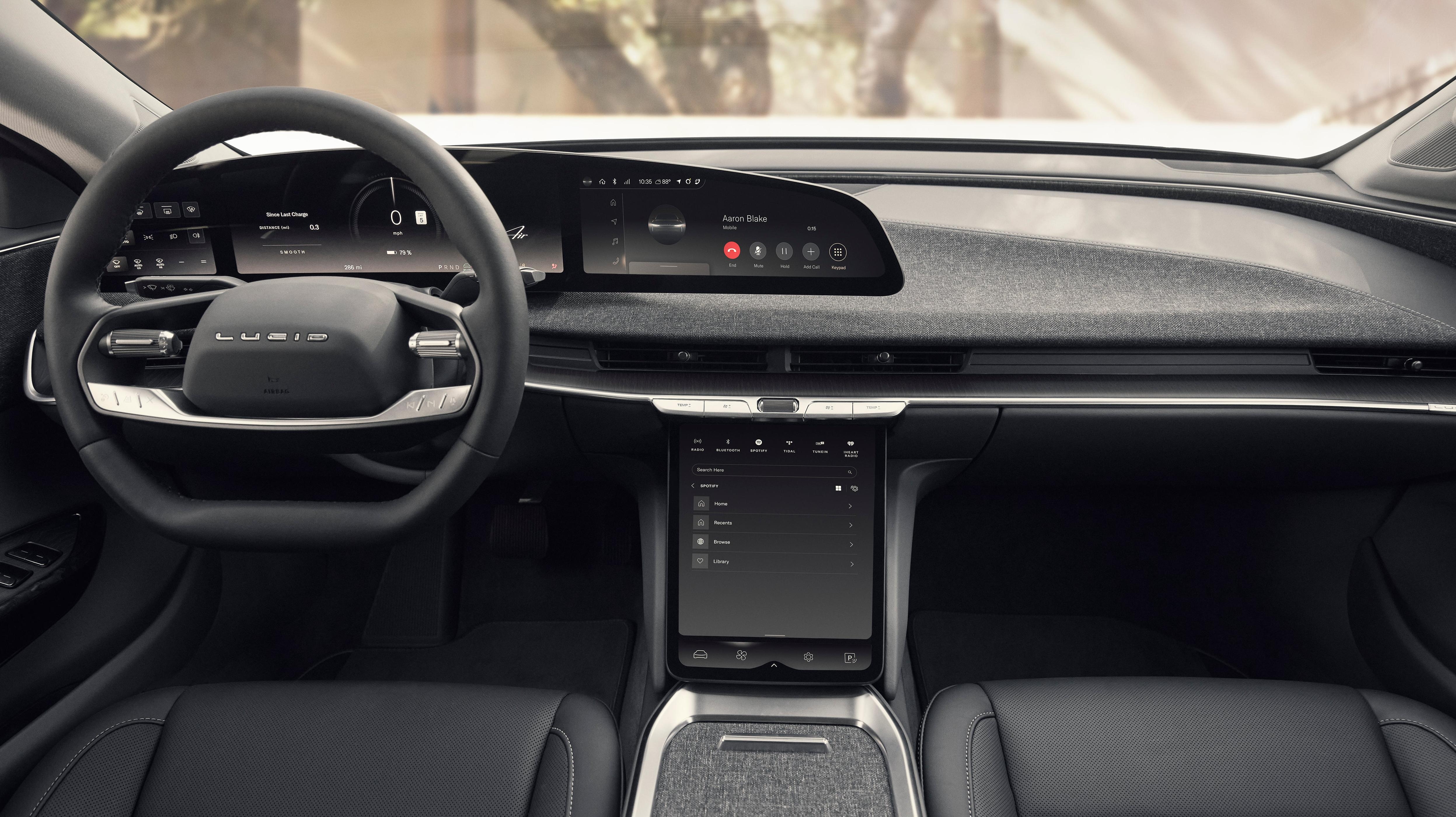 Lucid Air Pure interior