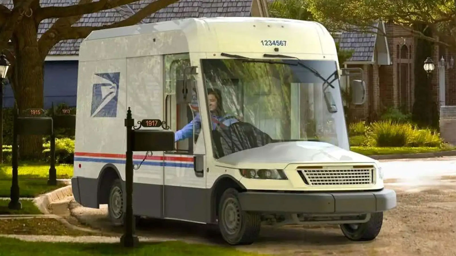 A render of the next generation US postal truck. 