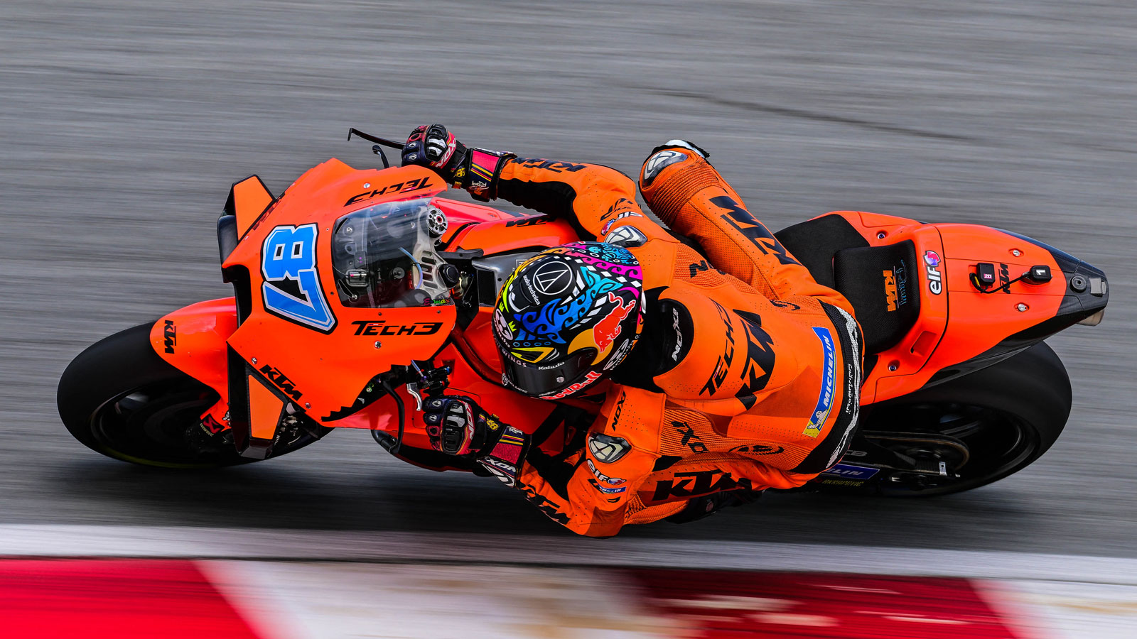 A KTM rider in the MotoGP. 