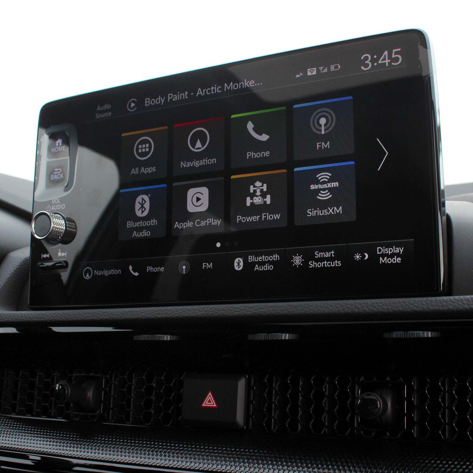 A photo of the center console screen on the Honda CR-V. 