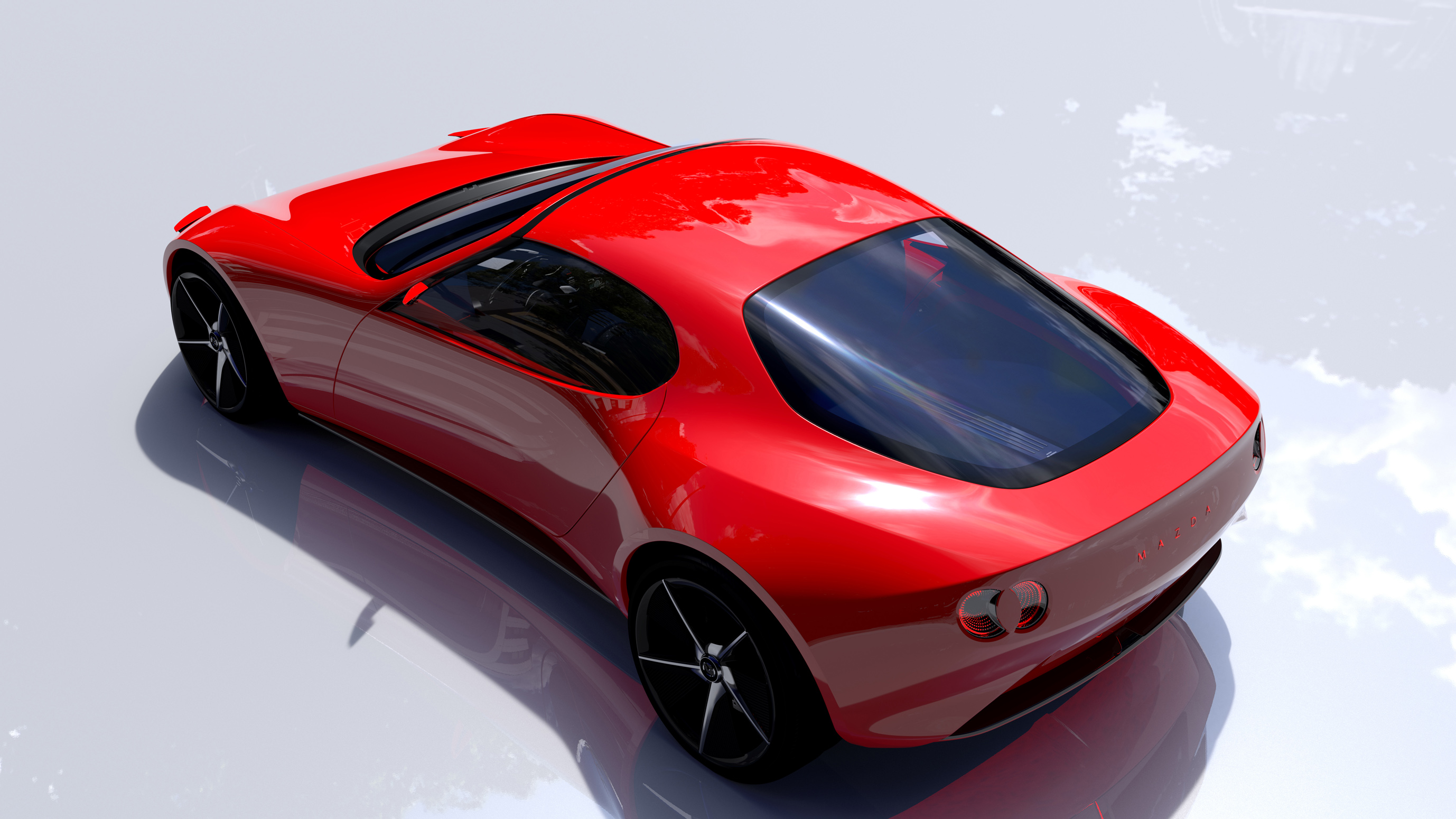 A red Mazda Iconic SP concept.