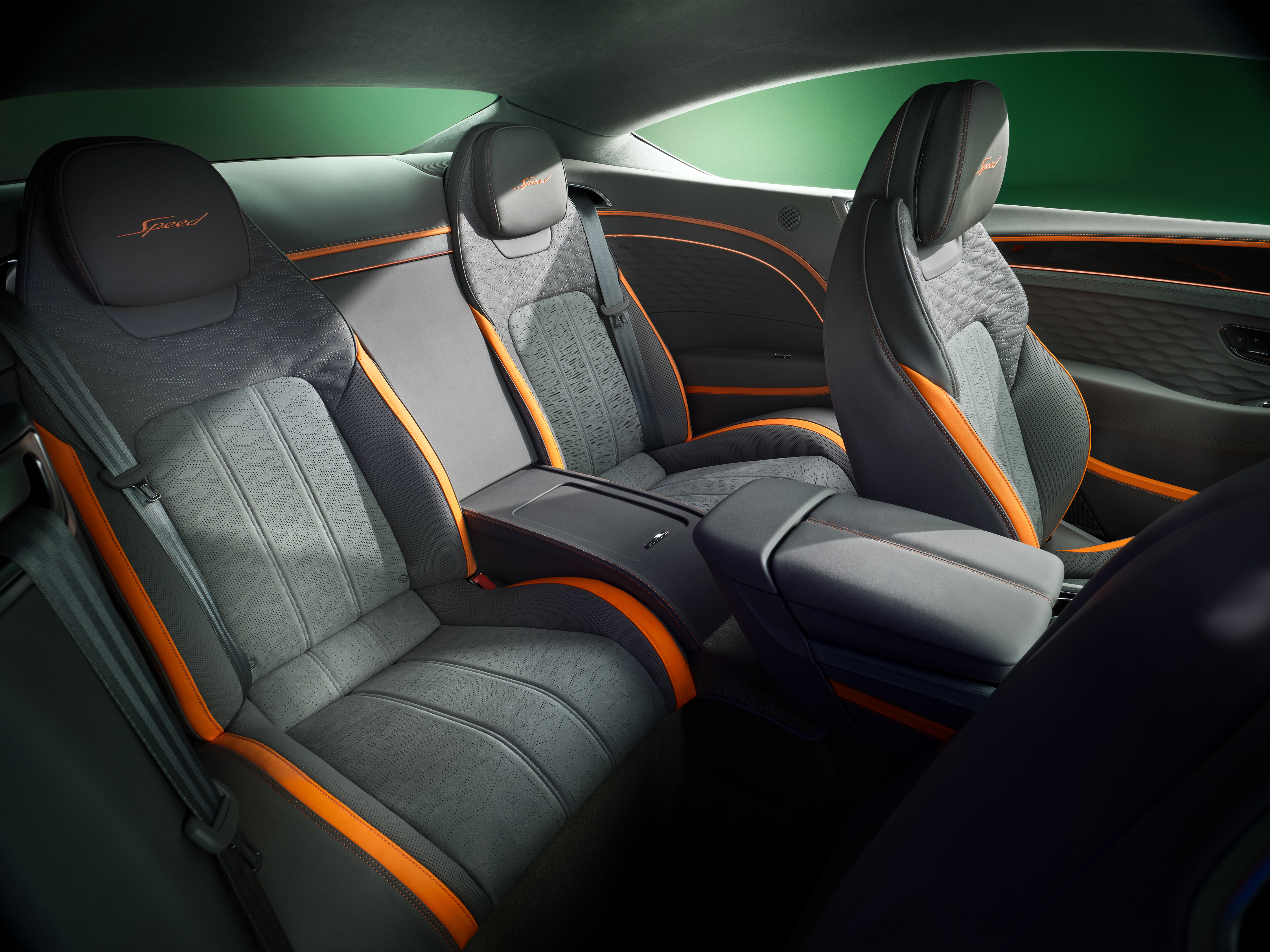 Rear seats of a Bentley Continental GT Speed