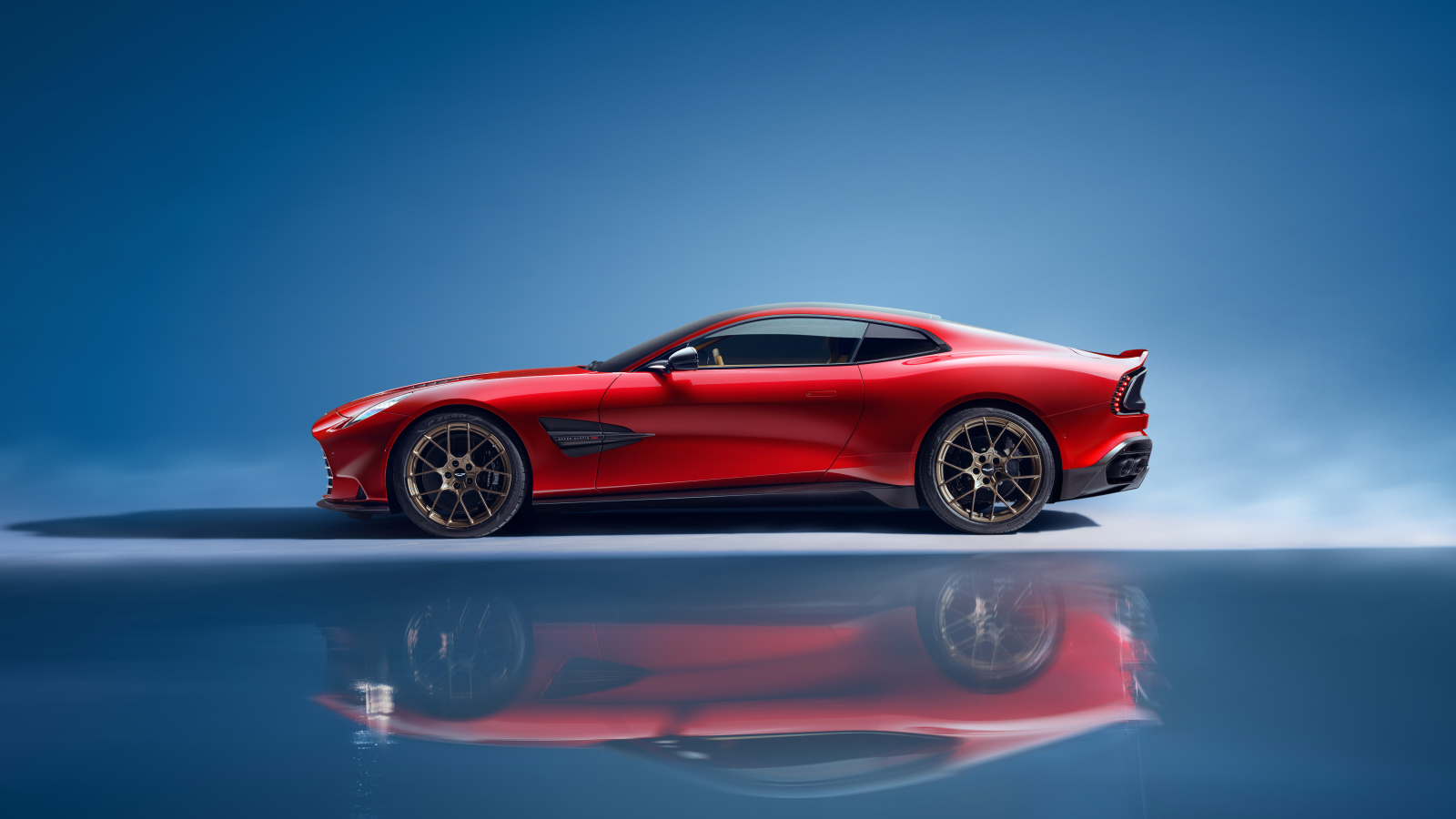 A photo of the new Aston Martin Vanquish in profile. 