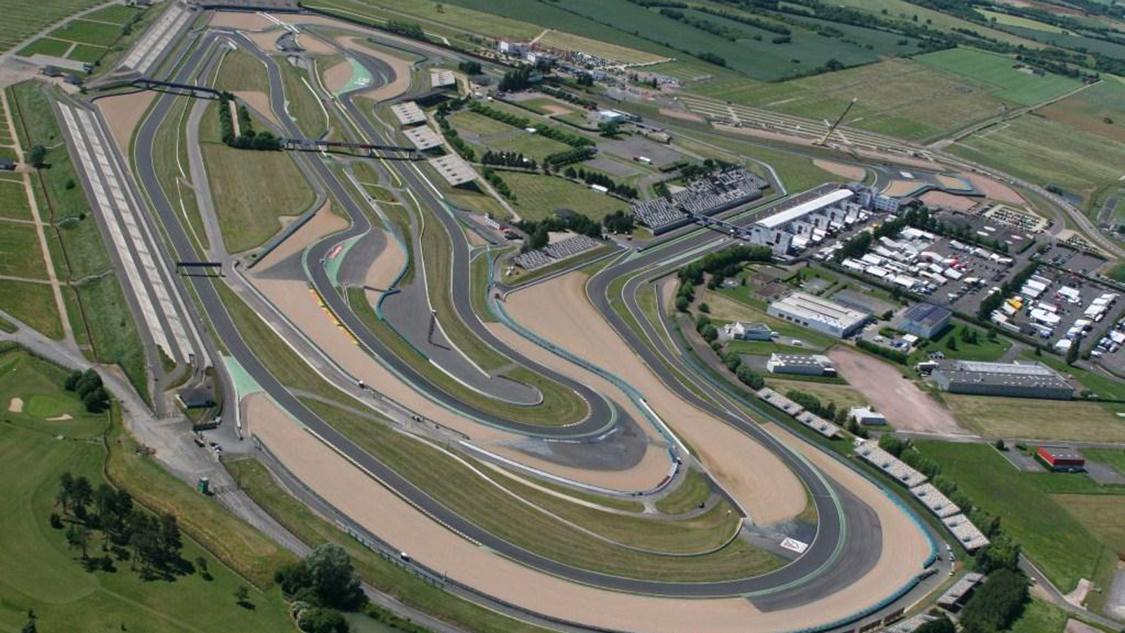 An aerial photo of the Circuit de Nevers Magny-Cours in France 