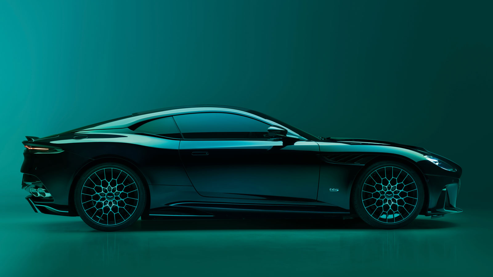 A photo of the Aston Martin DBS 770 Ultimate in profile. 