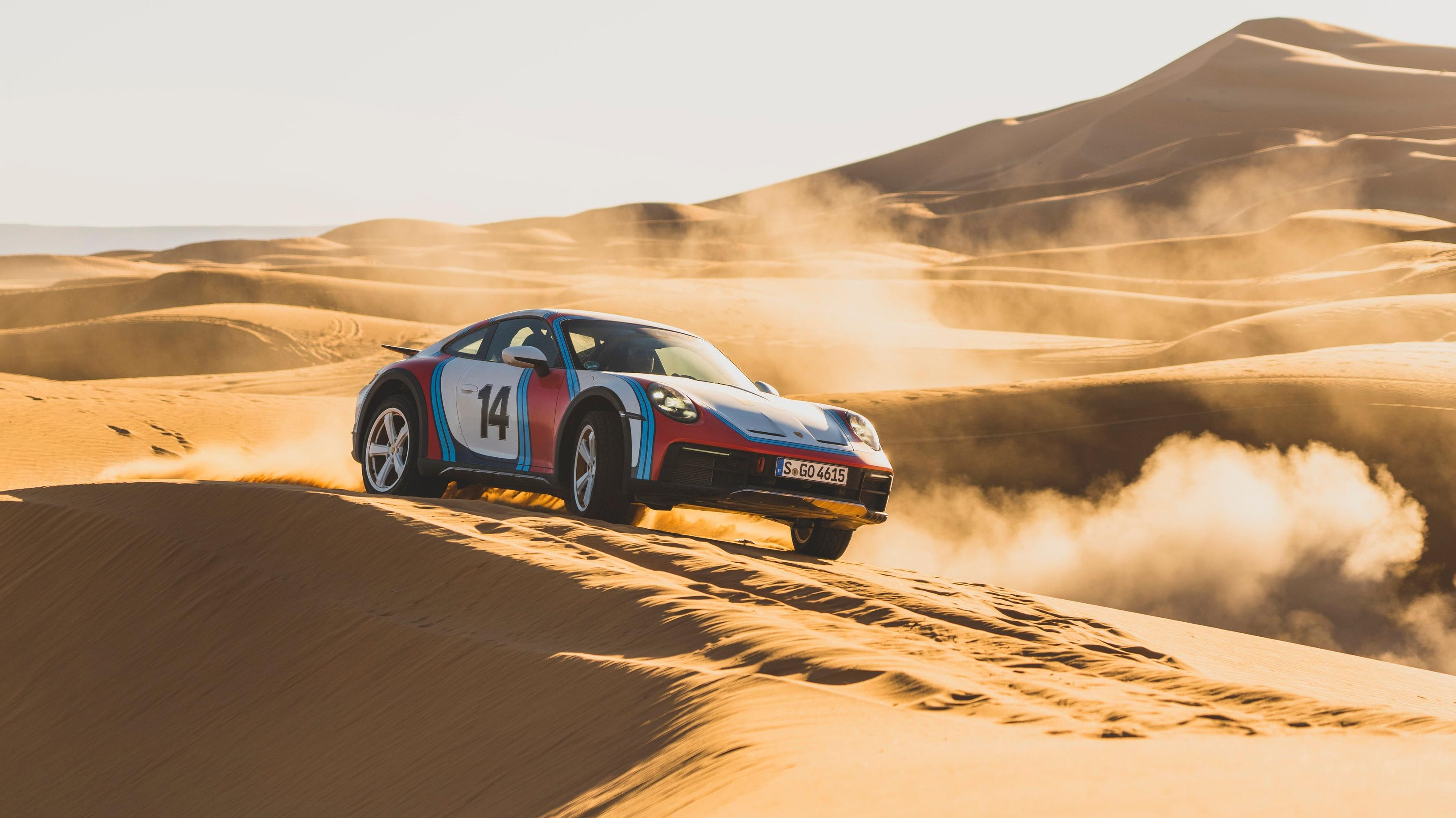 2023 porsche 911 dakar photographed in the desert