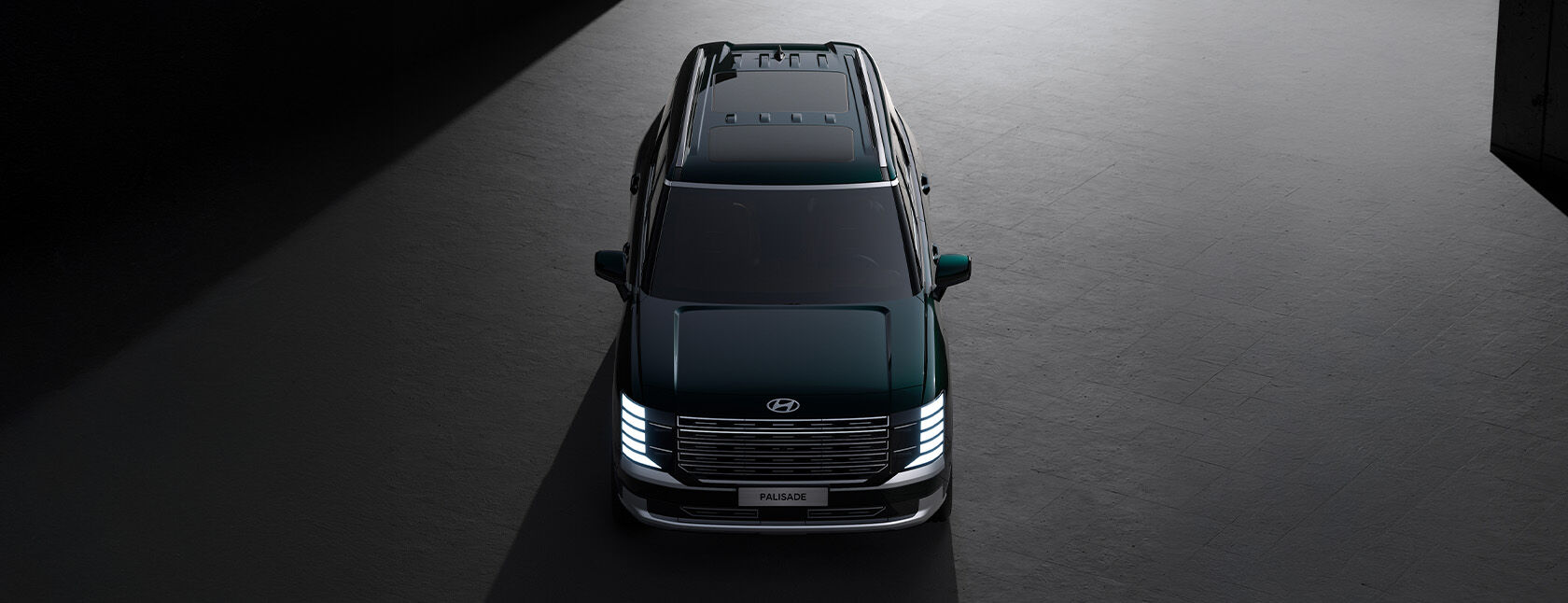 Overhead view of a 2026 Hyundai Palisade 