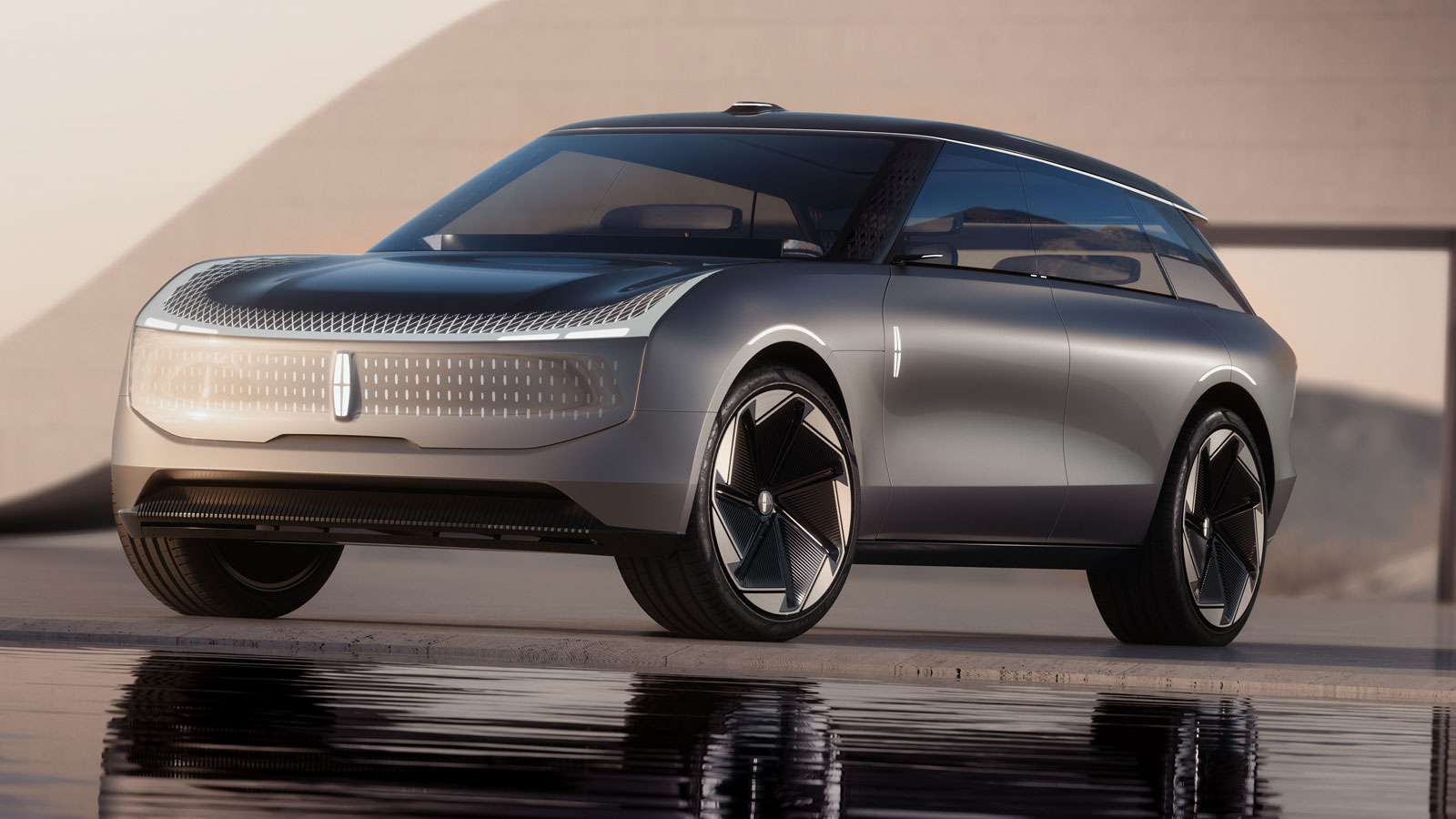 A render of the Lincoln Star electric concept car. 