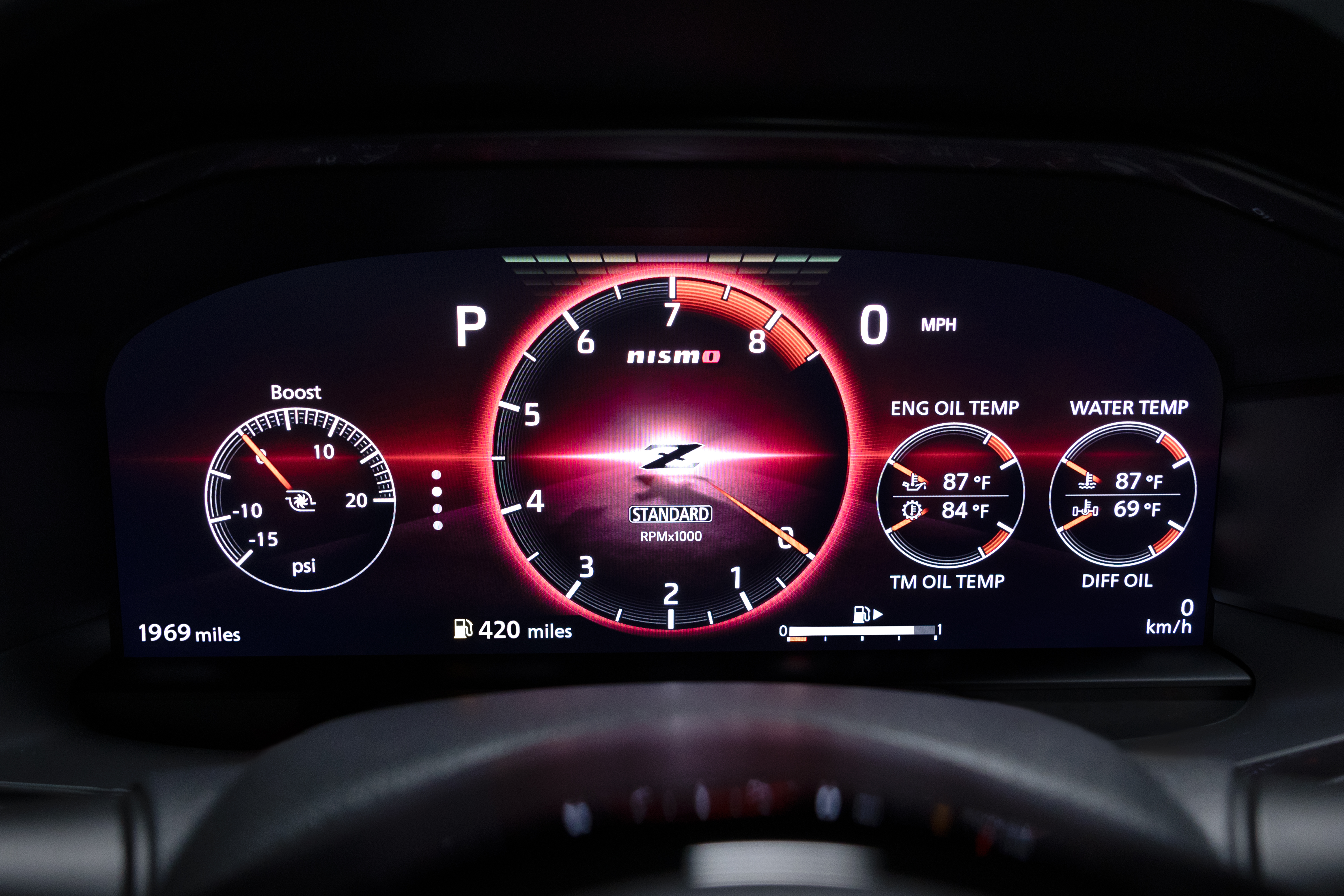 2024 Nissan Z NISMO driver display