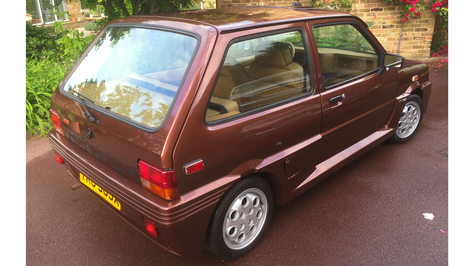 The rear of the Frazer-Tickford Metro hatchback 