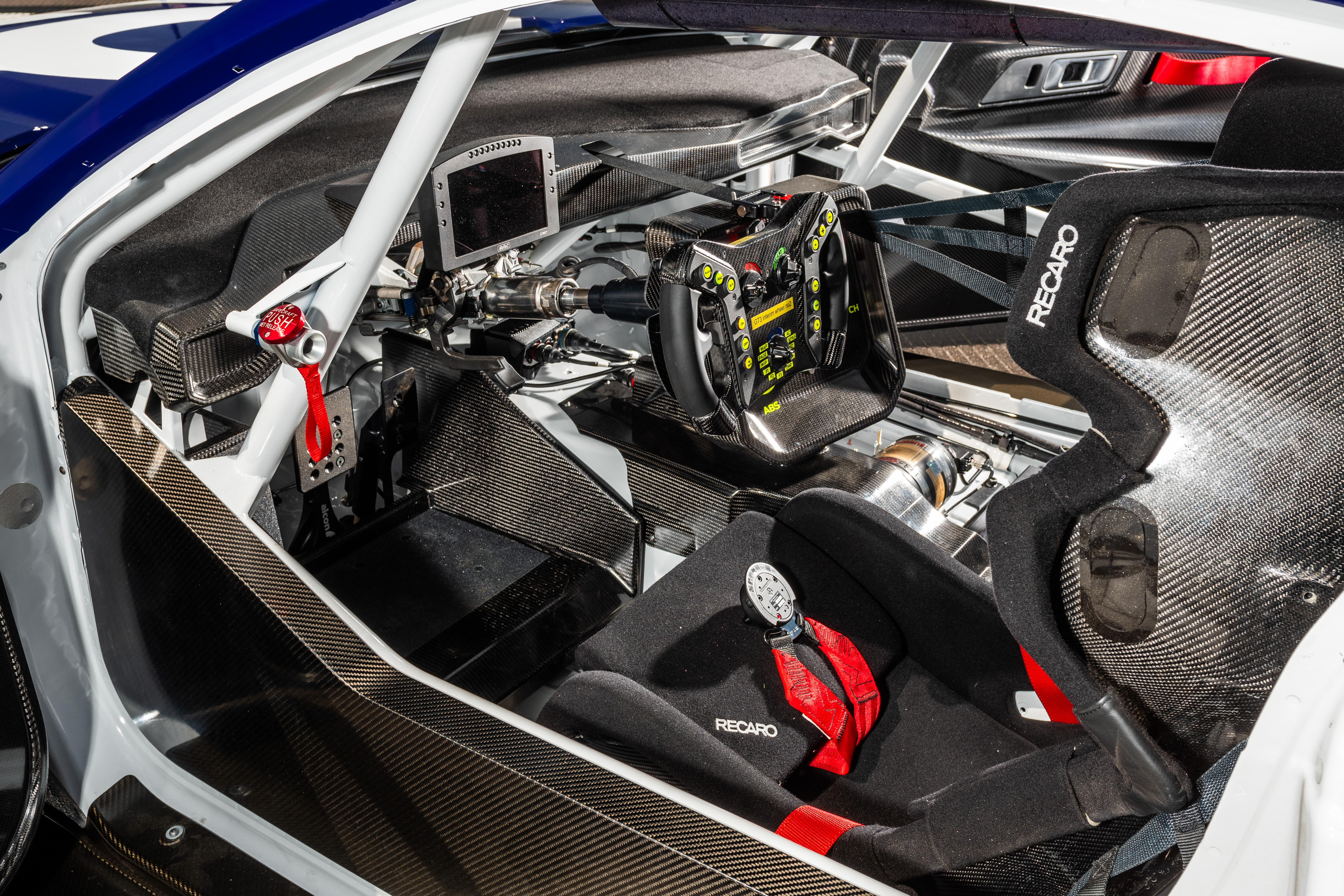 The interior of the Ford Mustang GT3