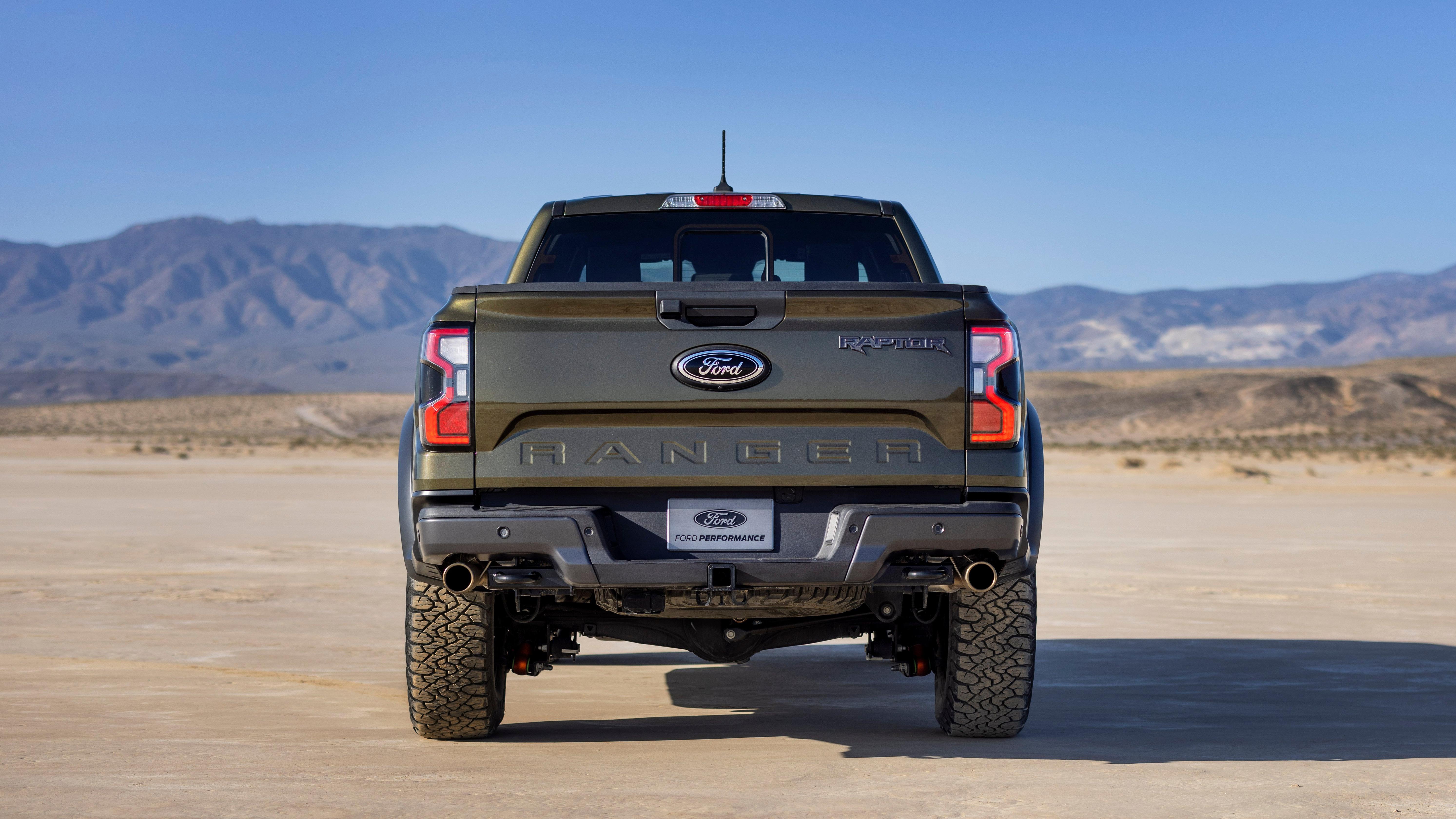 2024 Ford Ranger Raptor: Midsize Truck Rear End View