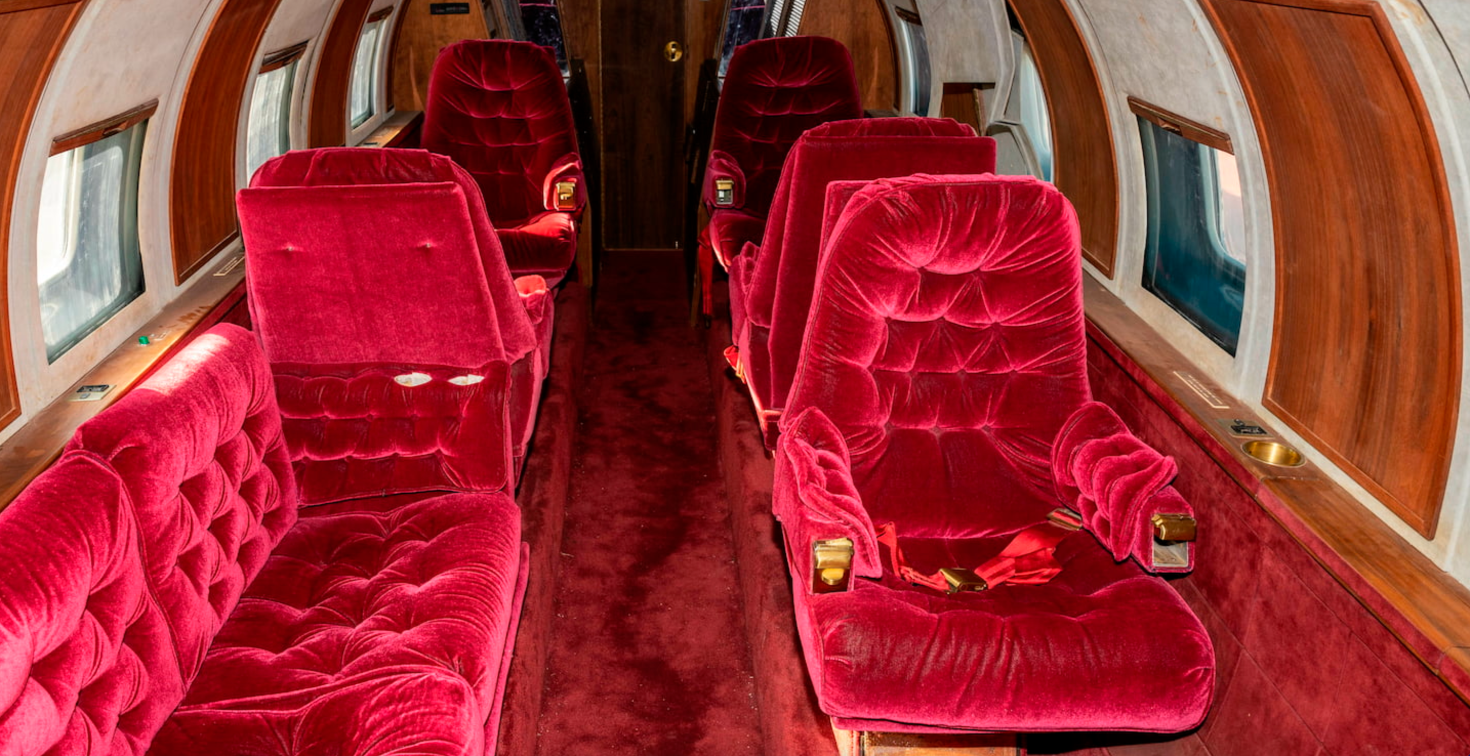 Elvis Presley's old jet's cabin