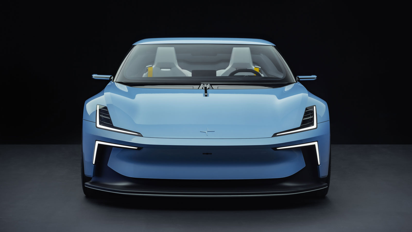 A render of the front of the Polestar 6 convertible. 