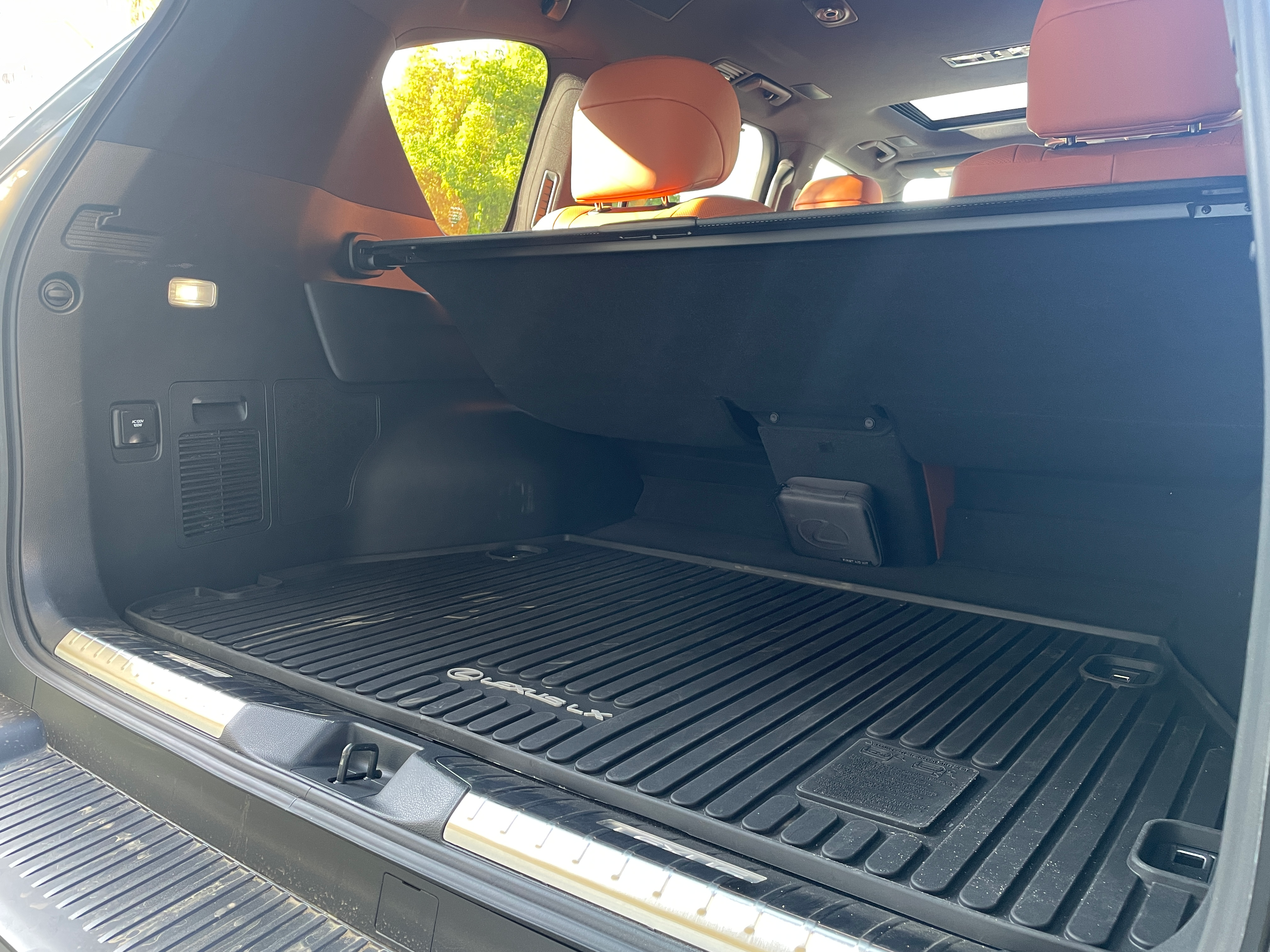 Cargo area of the 2023 Lexus LX Ultra Luxury