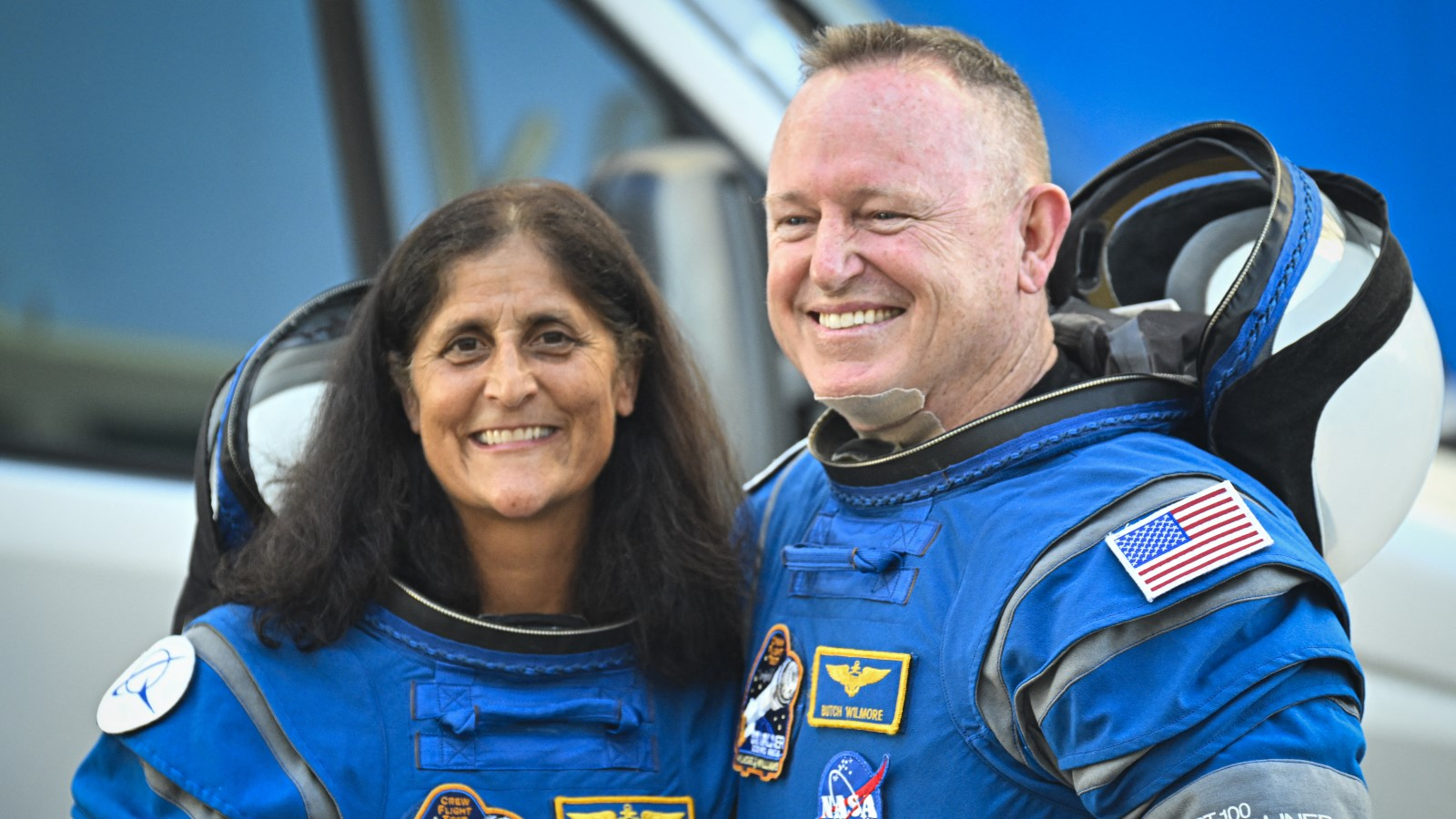 A photo of astronauts Butch Wilmore and Suni Williams. 