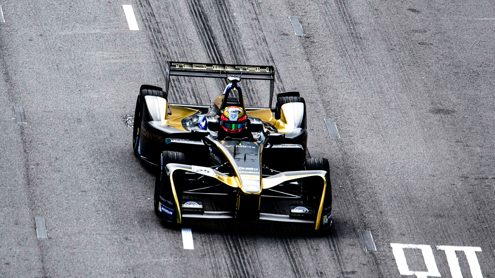 A photo of the first Techeetah Formula E car in 2016. 