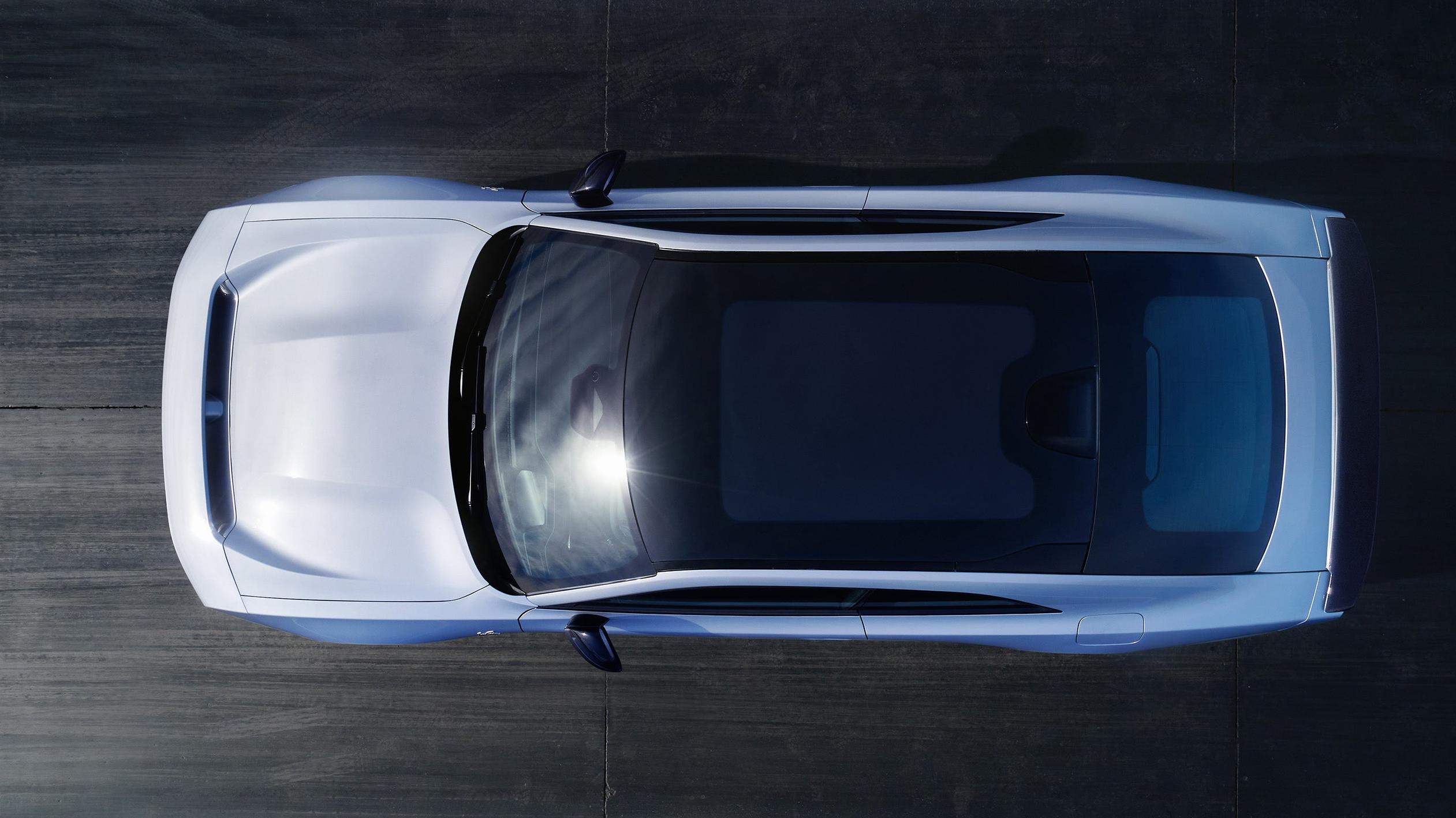 Top-down view of a silver 2024 Dodge Charger Daytona EV