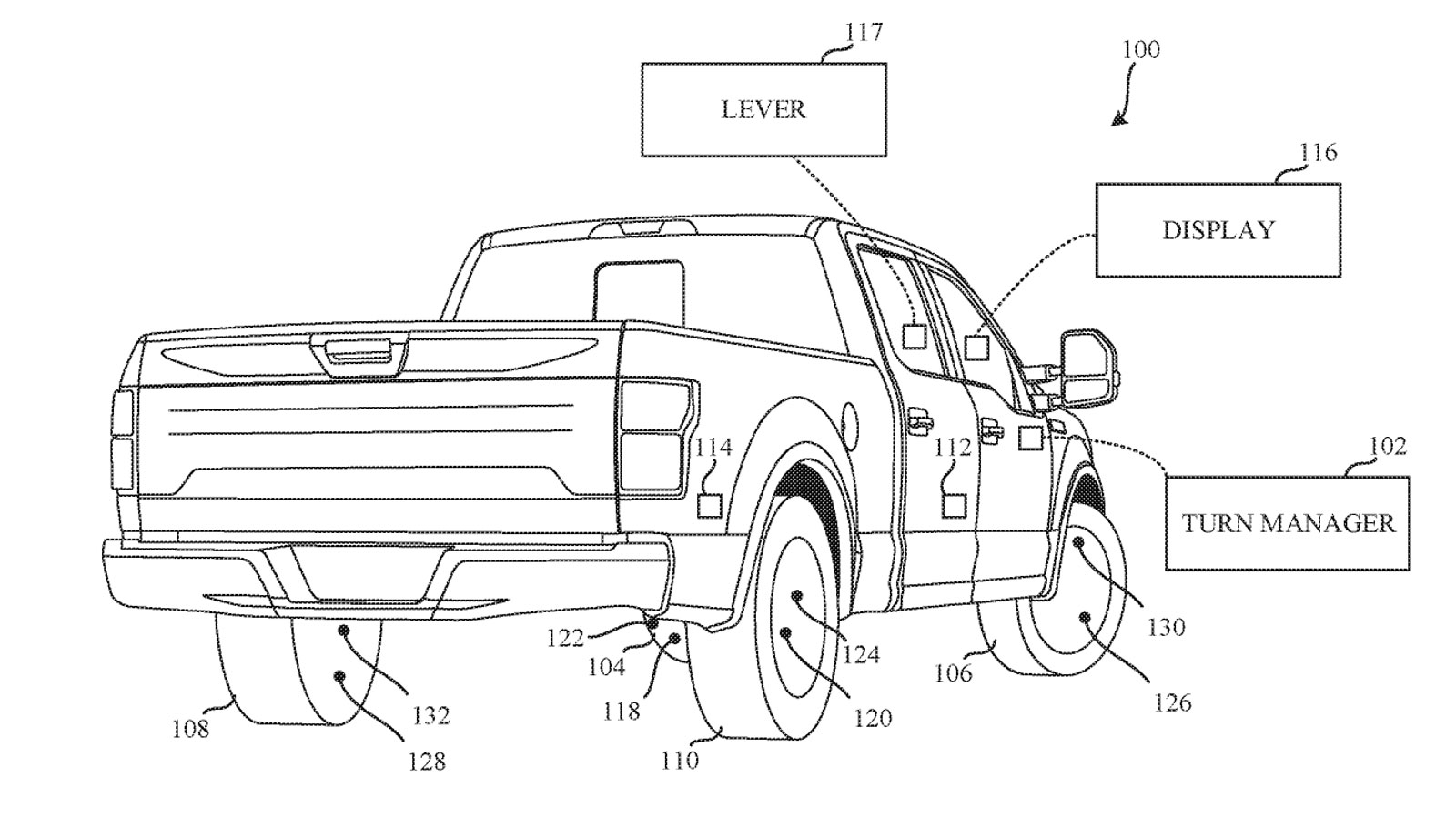 A diagram from the Ford patent for Tank Turning. 