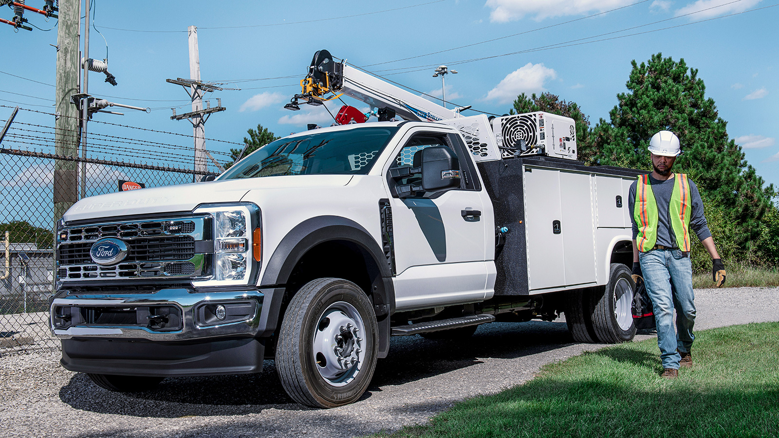 Front quarter view of a Ford Super Duty