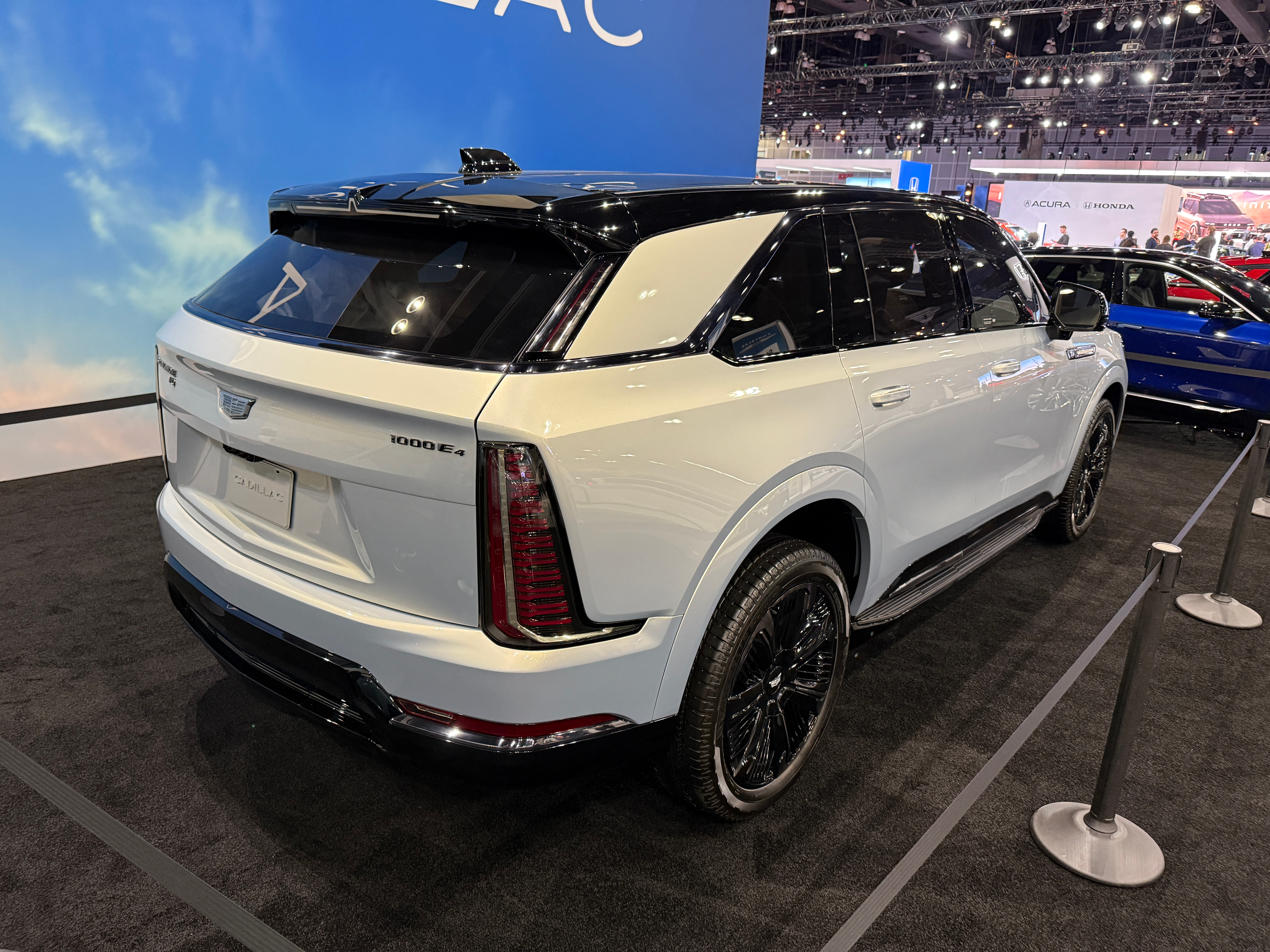 Rear 3/4 view of a Cadillac Escalade IQ