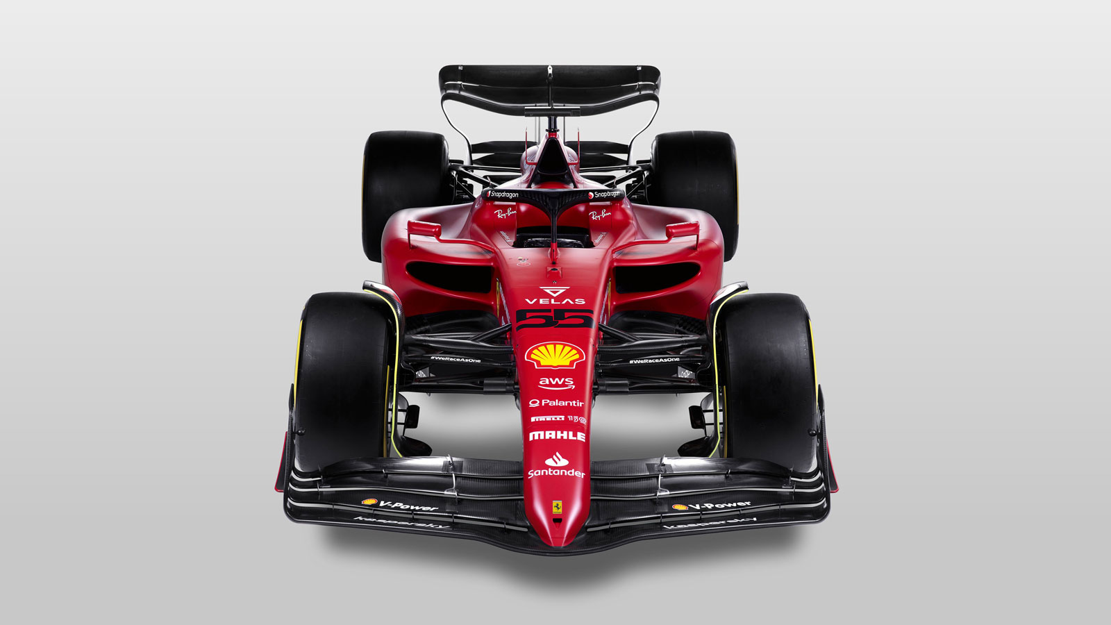 A render of the 2022 Ferrari F1 car. 