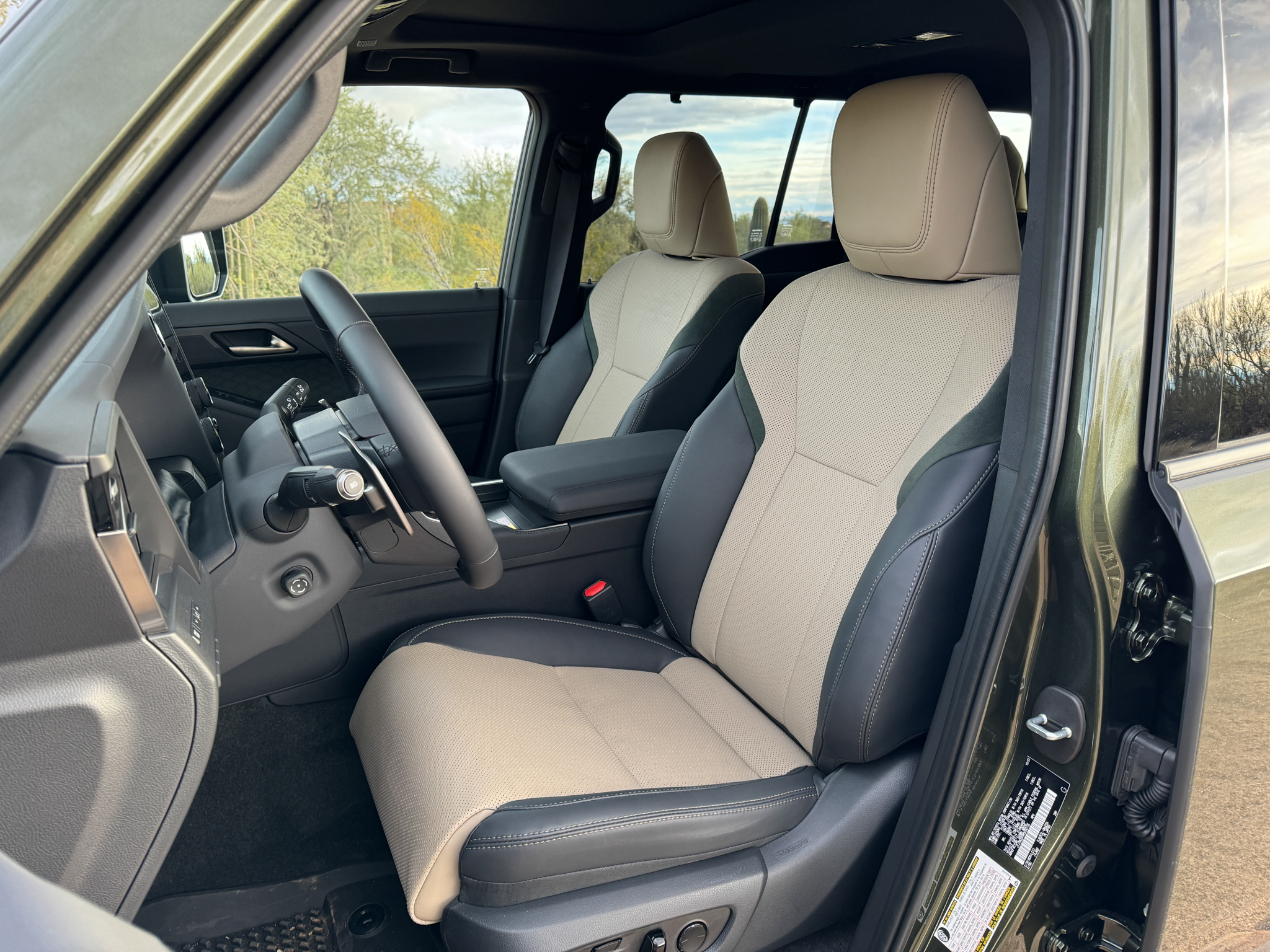 Front seats of a 2024 Lexus GX 550 Overtrail