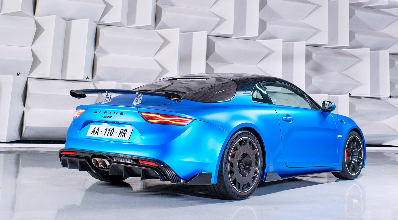 Alpine A110 R rear quarter view