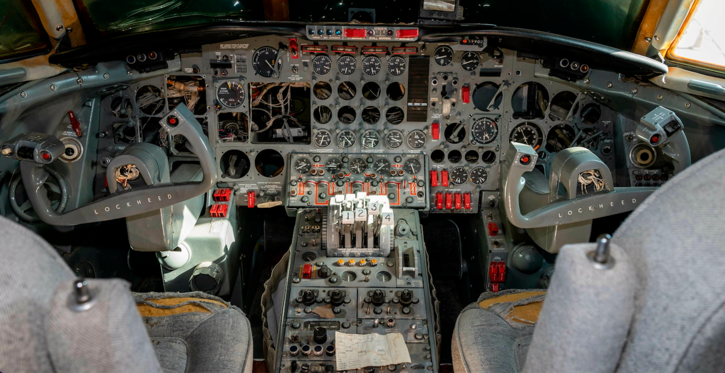 Elvis Presley's old jet's cockpit