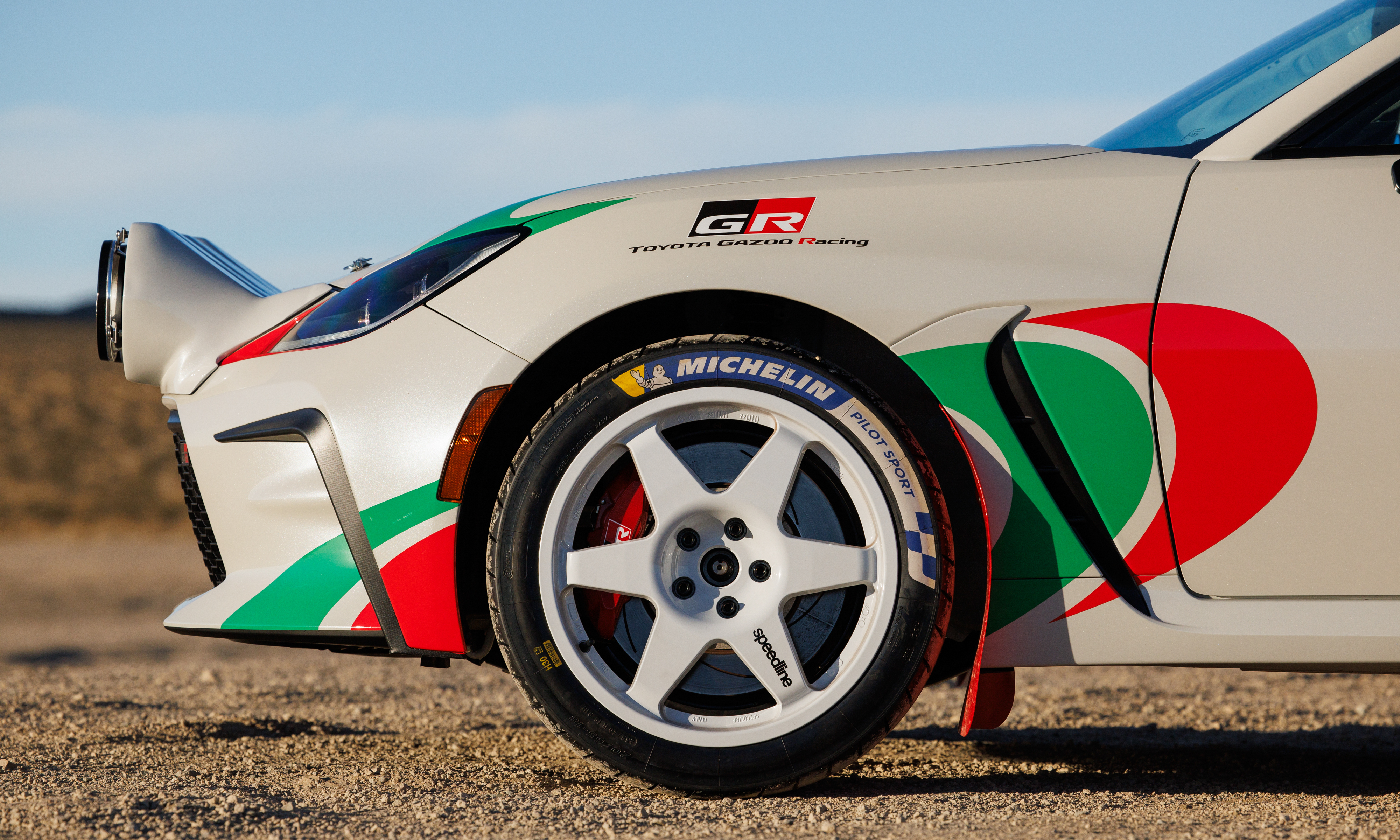 Front wheel of the Toyota GR86 Rally Legacy concept