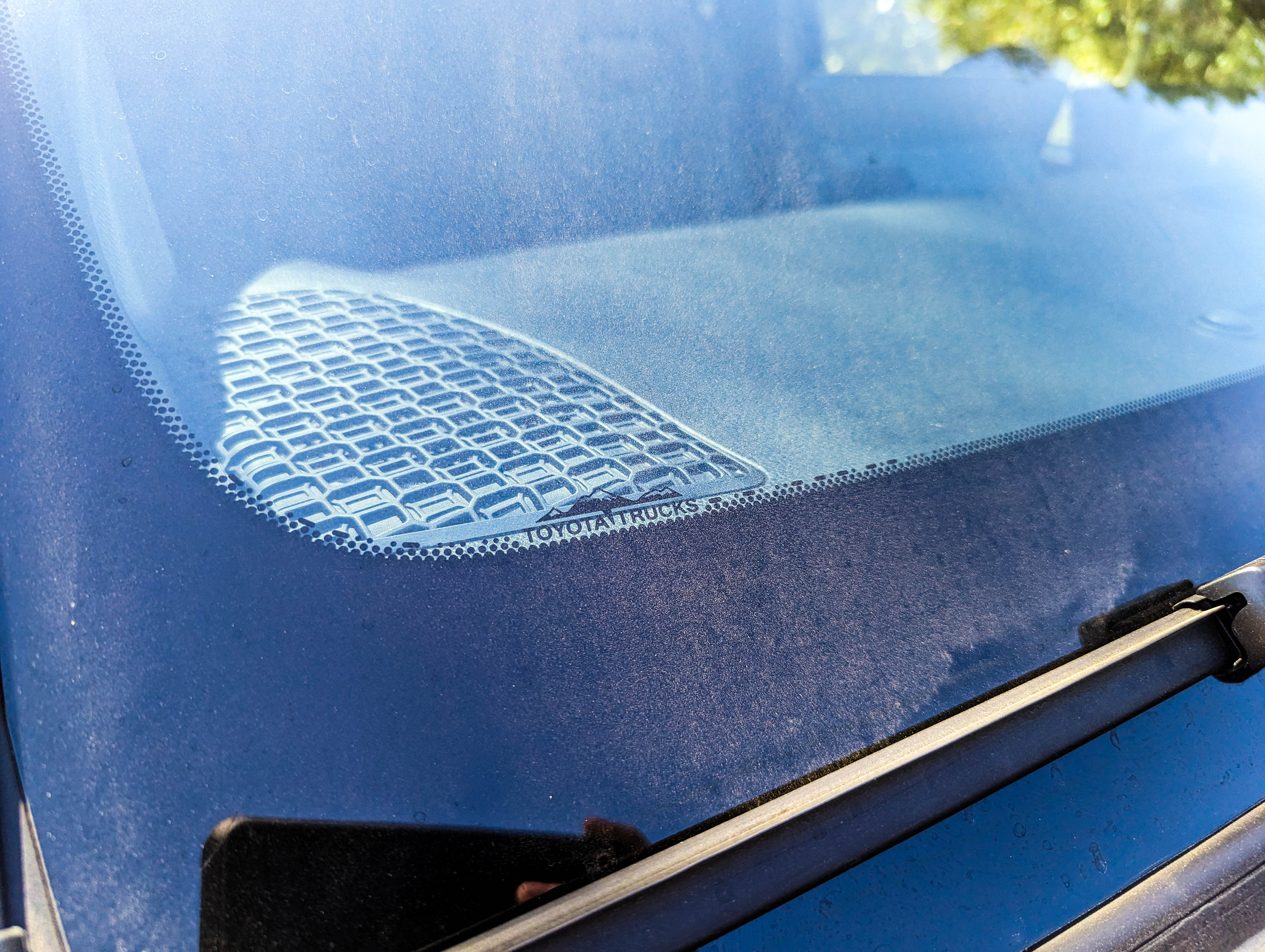 2024 Toyota Tacoma windshield featuring Morse code for 