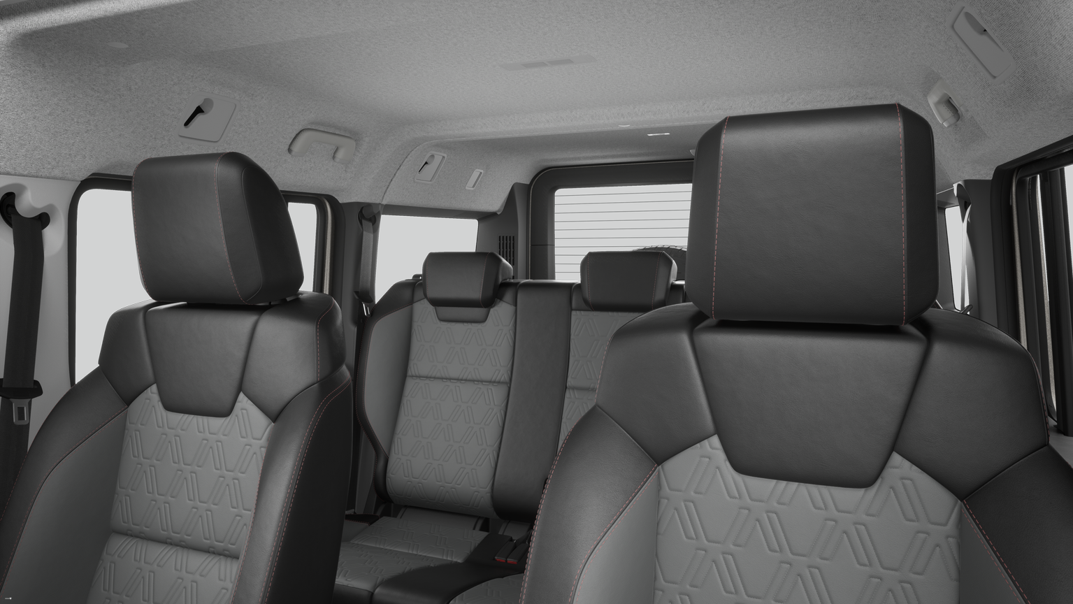 A photo of the Detour's cashmere headliner and napa leather seats