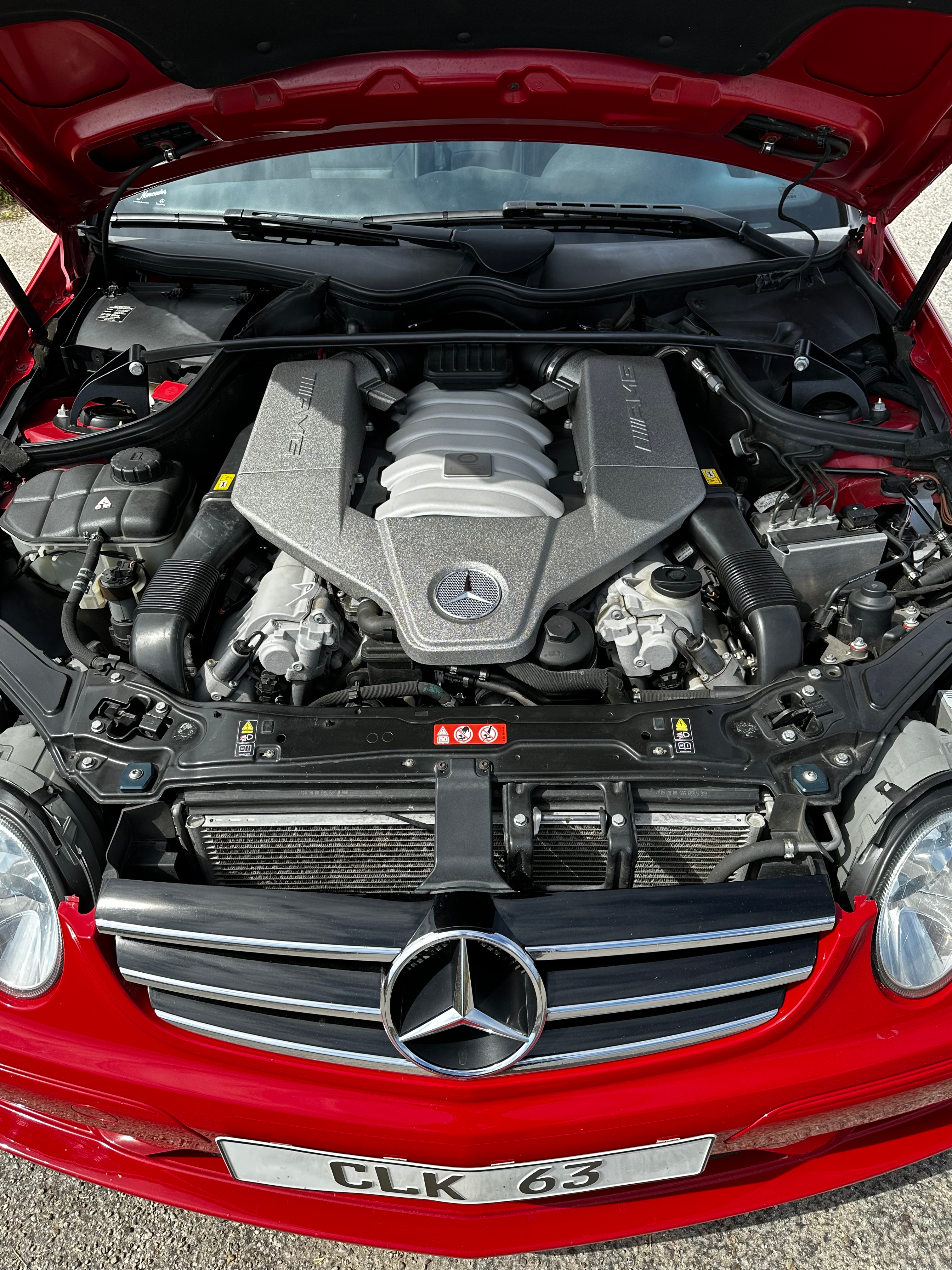 The 6.2-liter M156 V8 engine of the CLK63 Black Series