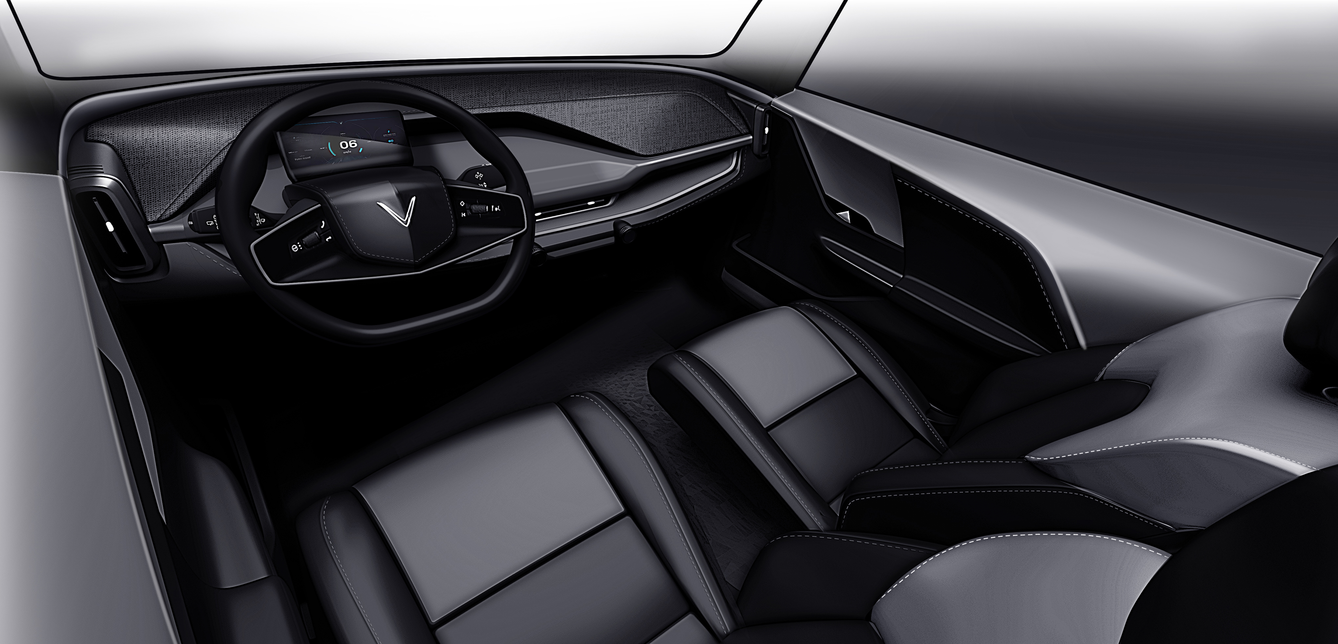 Interior rendering of the VinFast VF3