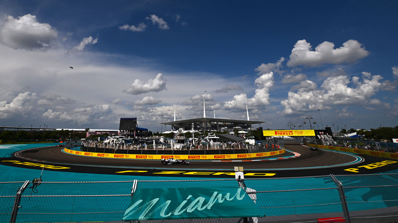 A photo of the F1 circuit in Miami. 