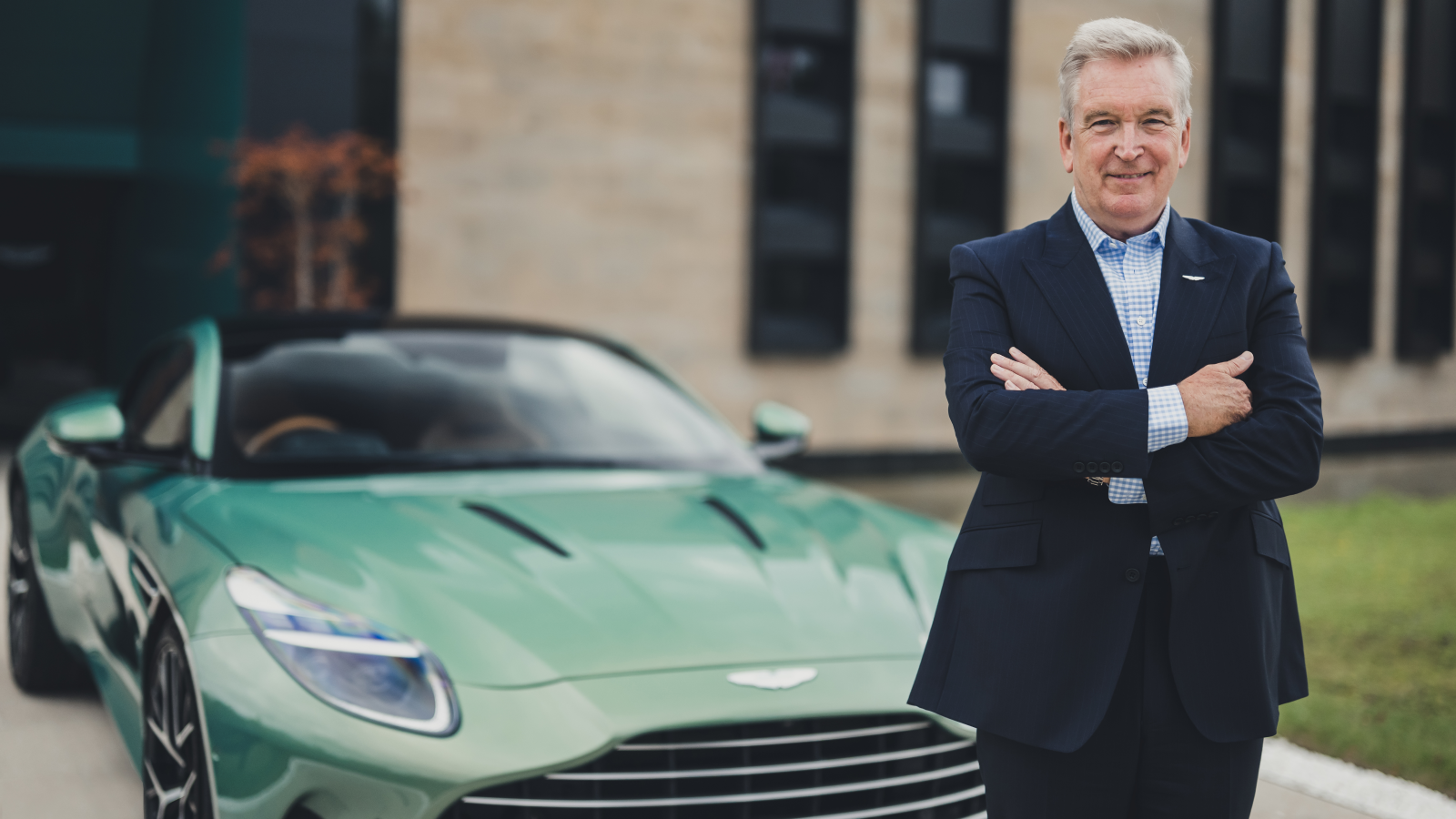 A photo of Aston Martin boss Adrian Hallmark. 