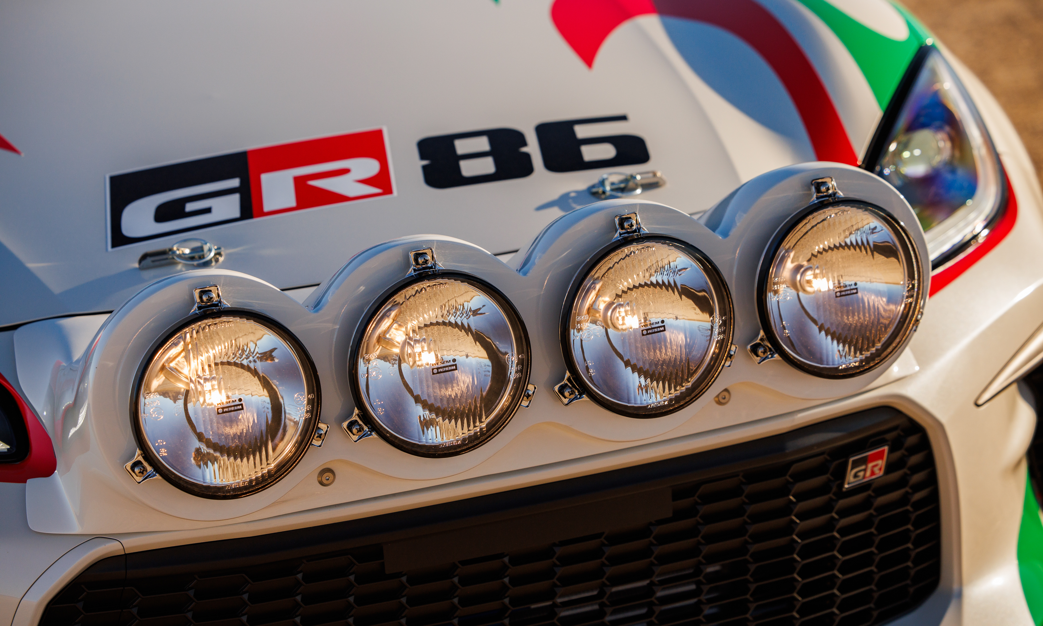 Front lights of the Toyota GR86 Rally Legacy concept