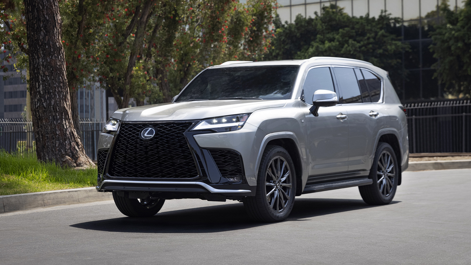 Front of the 2022 Lexus LX 600 F Sport.