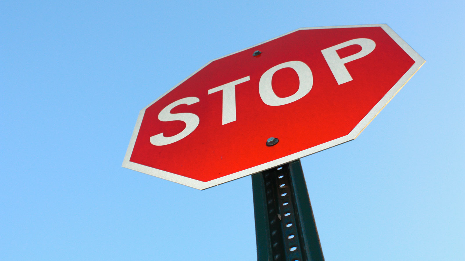 A photo of a stop sign. 