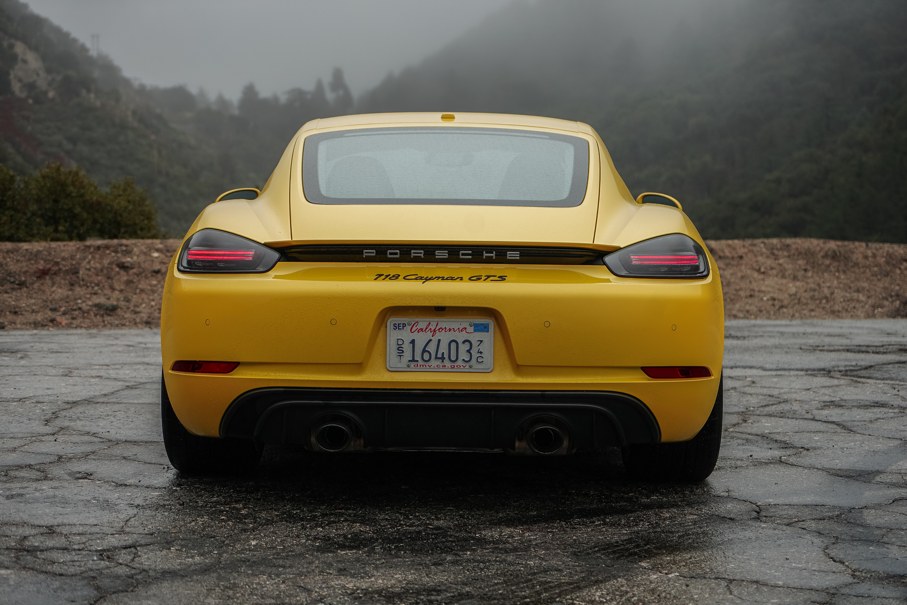 The rear of the 2022 Porsche Cayman GTS 4.0