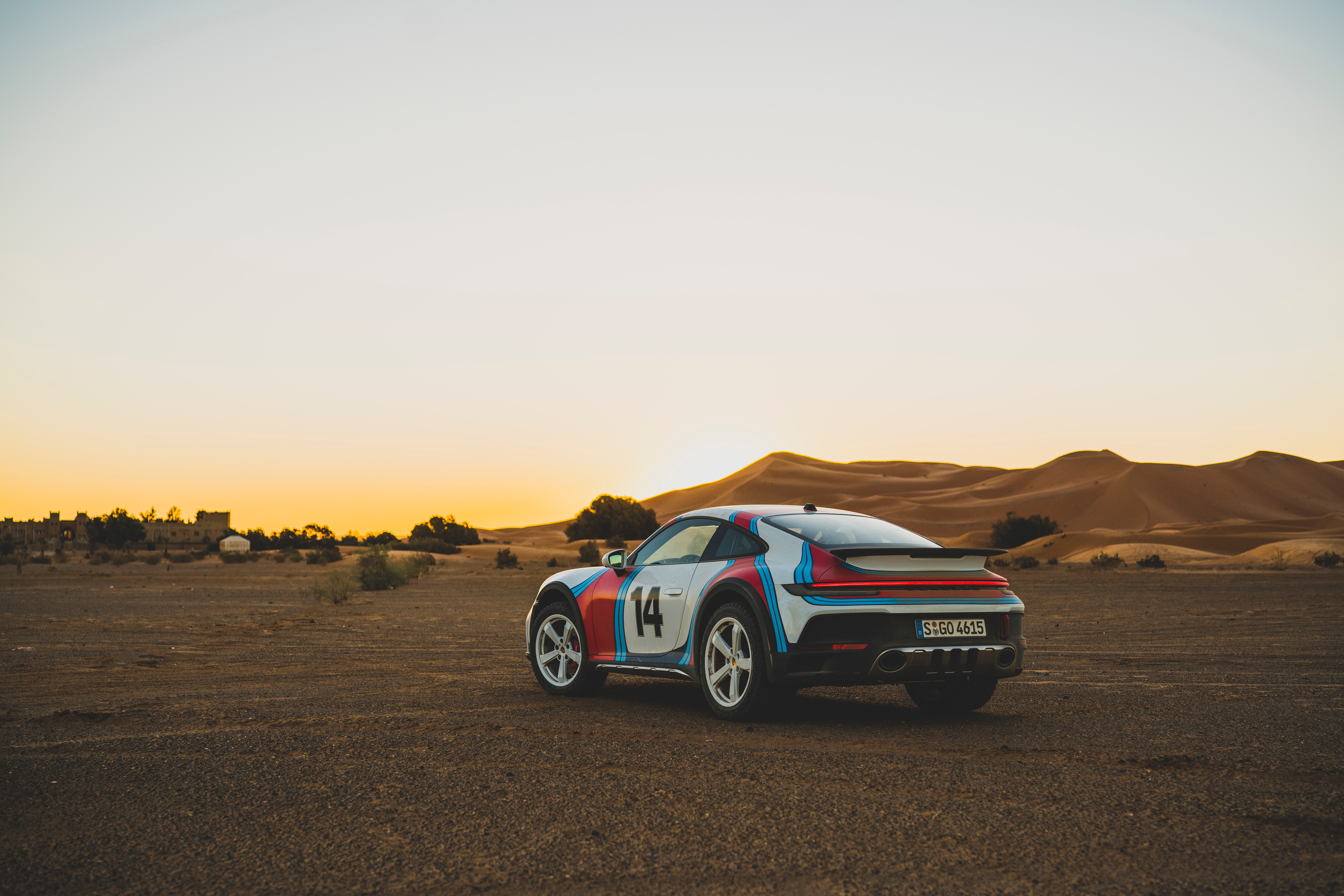 2023 porsche 911 dakar photographed in the desert