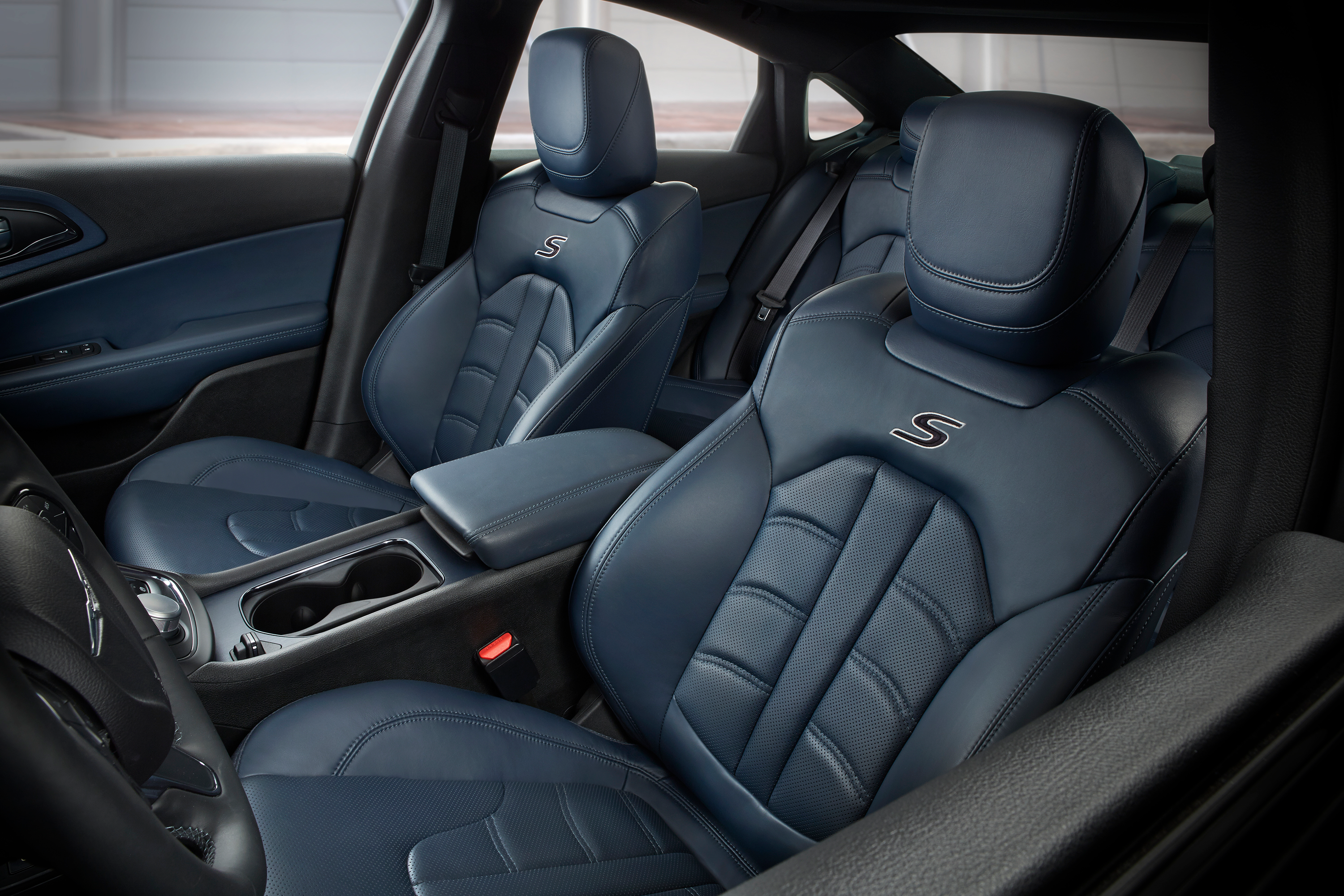 A photo of the 200 S' blue interior and cushy sport seats