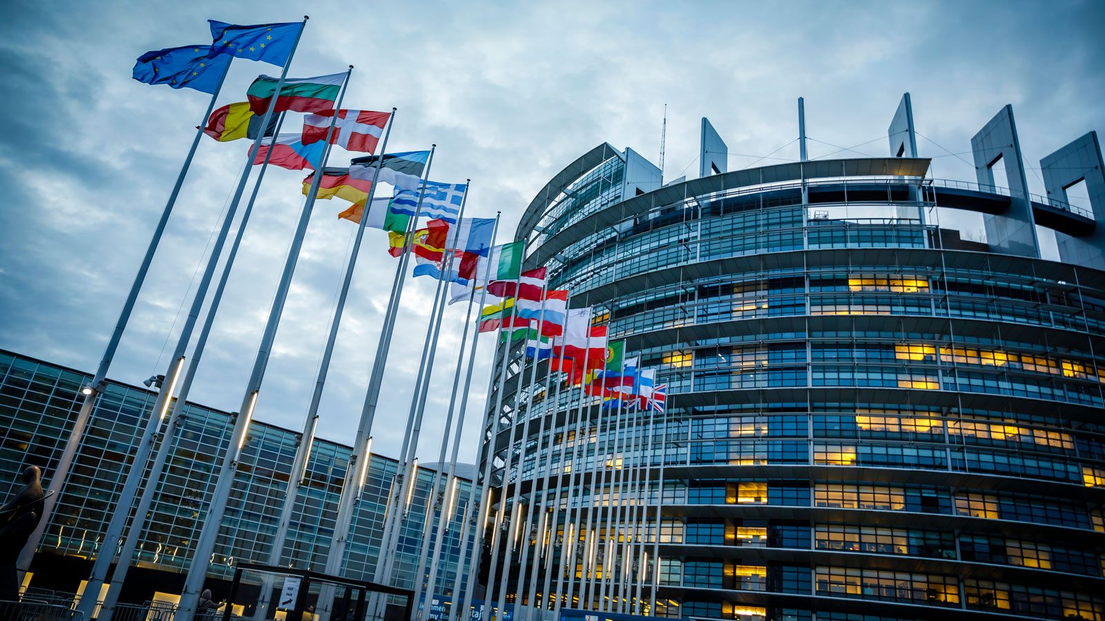 A photo of the European Parliament building. 