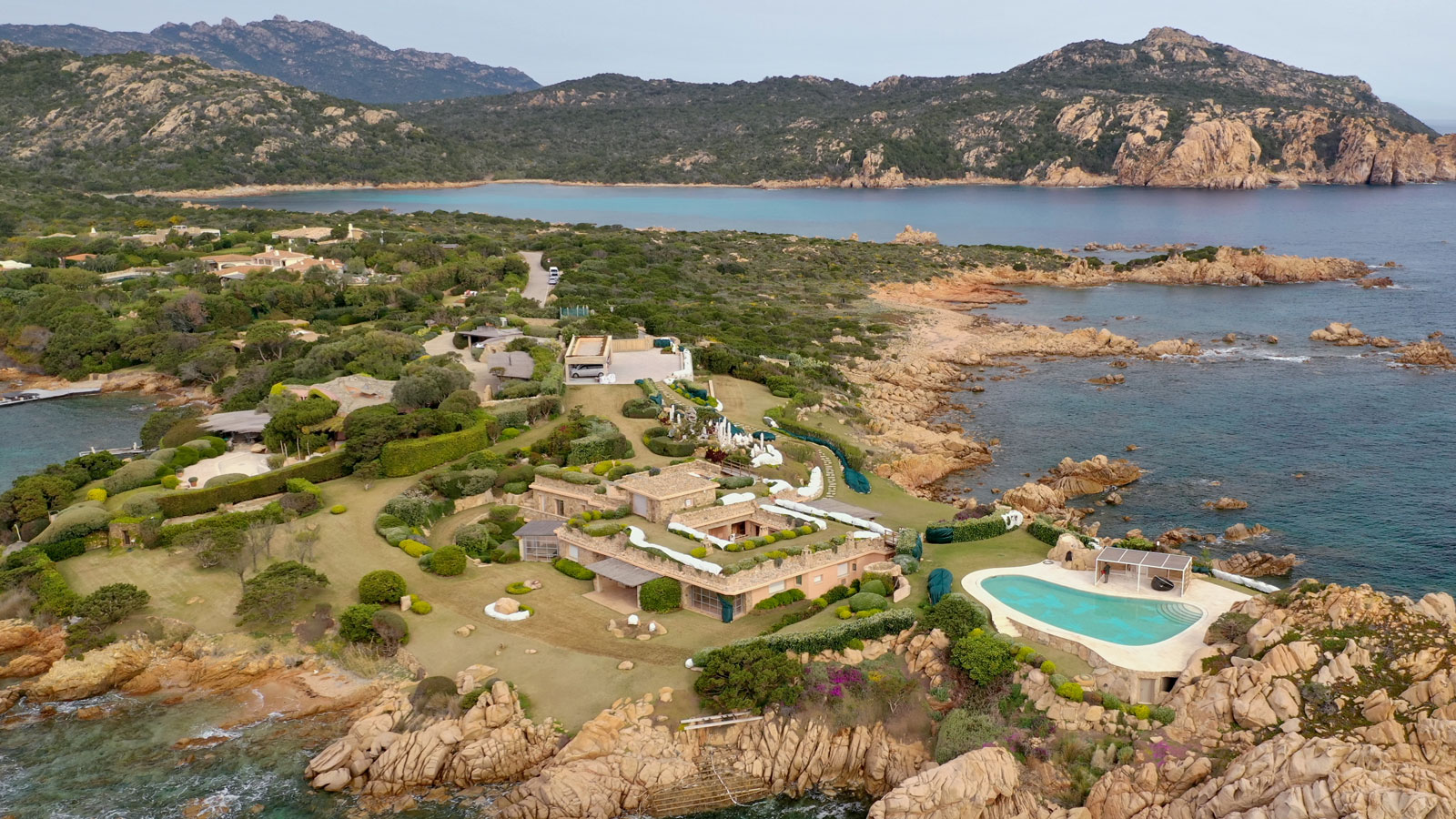 A photo of a holiday home in Sardinia owned by the Mazepins. 