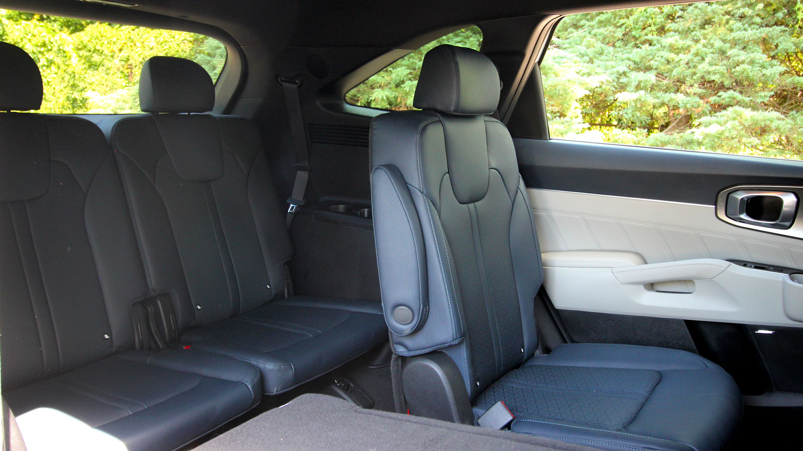 A photo of the back four seats in the Kia Sorento PHEV. 