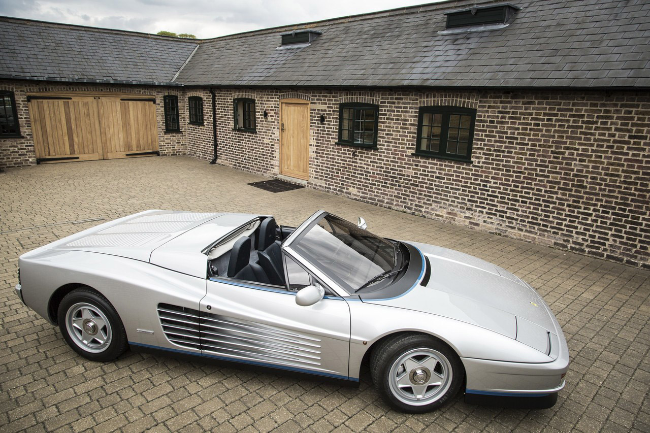 Gianni Agnelli's silver Testarossa Spider -- the only one officially designed and built by Ferrari.